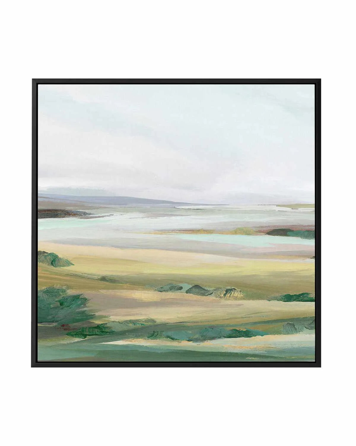 Green Pastures II Left SQ | Framed Canvas Art Print from Olive et Oriel where you can shop wallpaper and artworks online