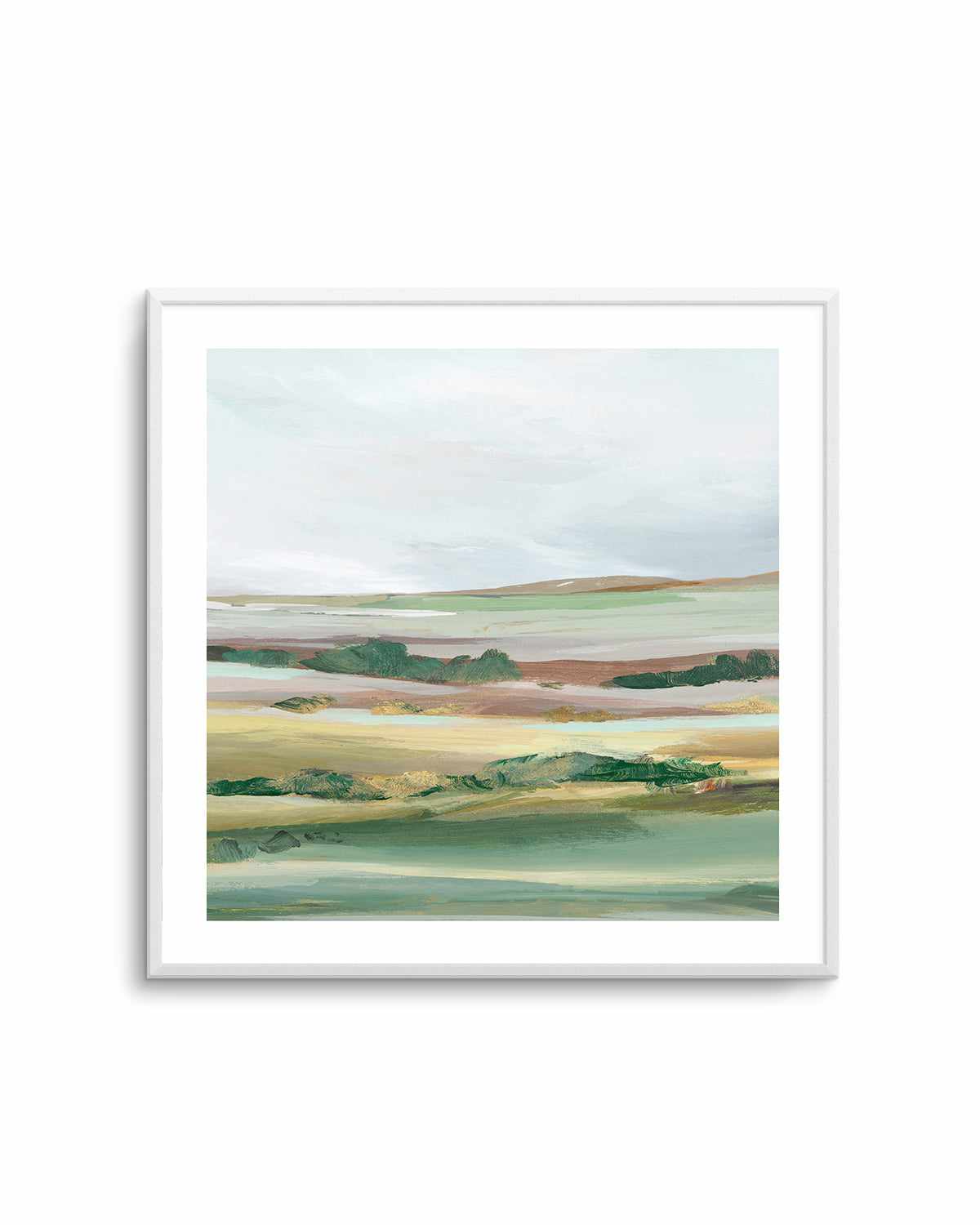 Green Pastures II Right SQ Art Print