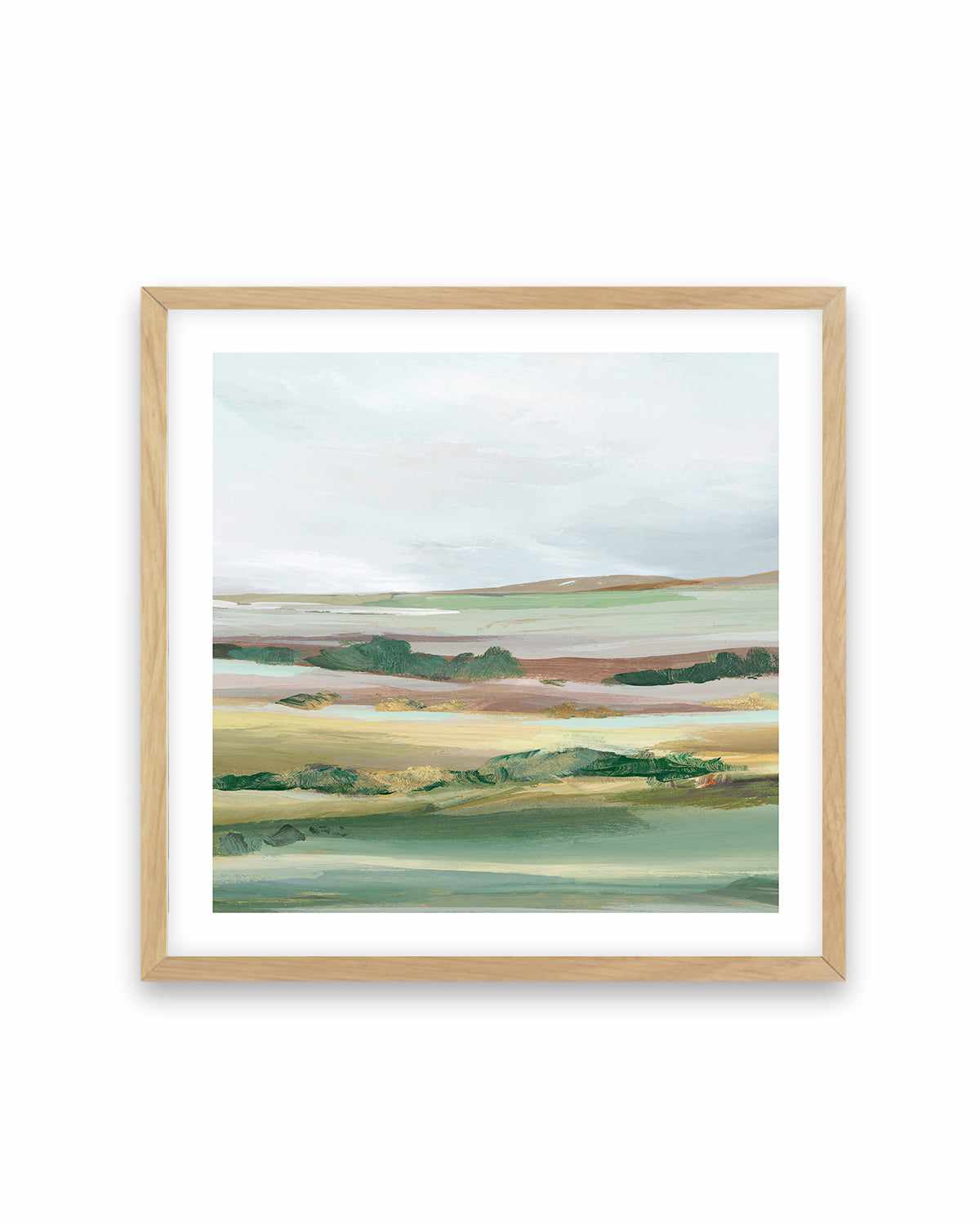 Green Pastures II Right SQ Art Print