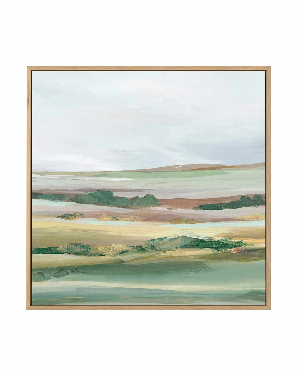 Green Pastures II Right SQ | Framed Canvas Art Print from Olive et Oriel where you can shop wallpaper and artworks online