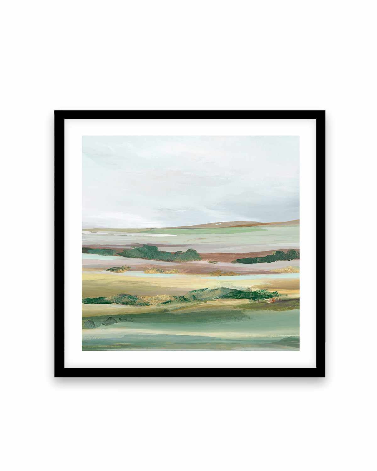 Green Pastures II Right SQ Art Print