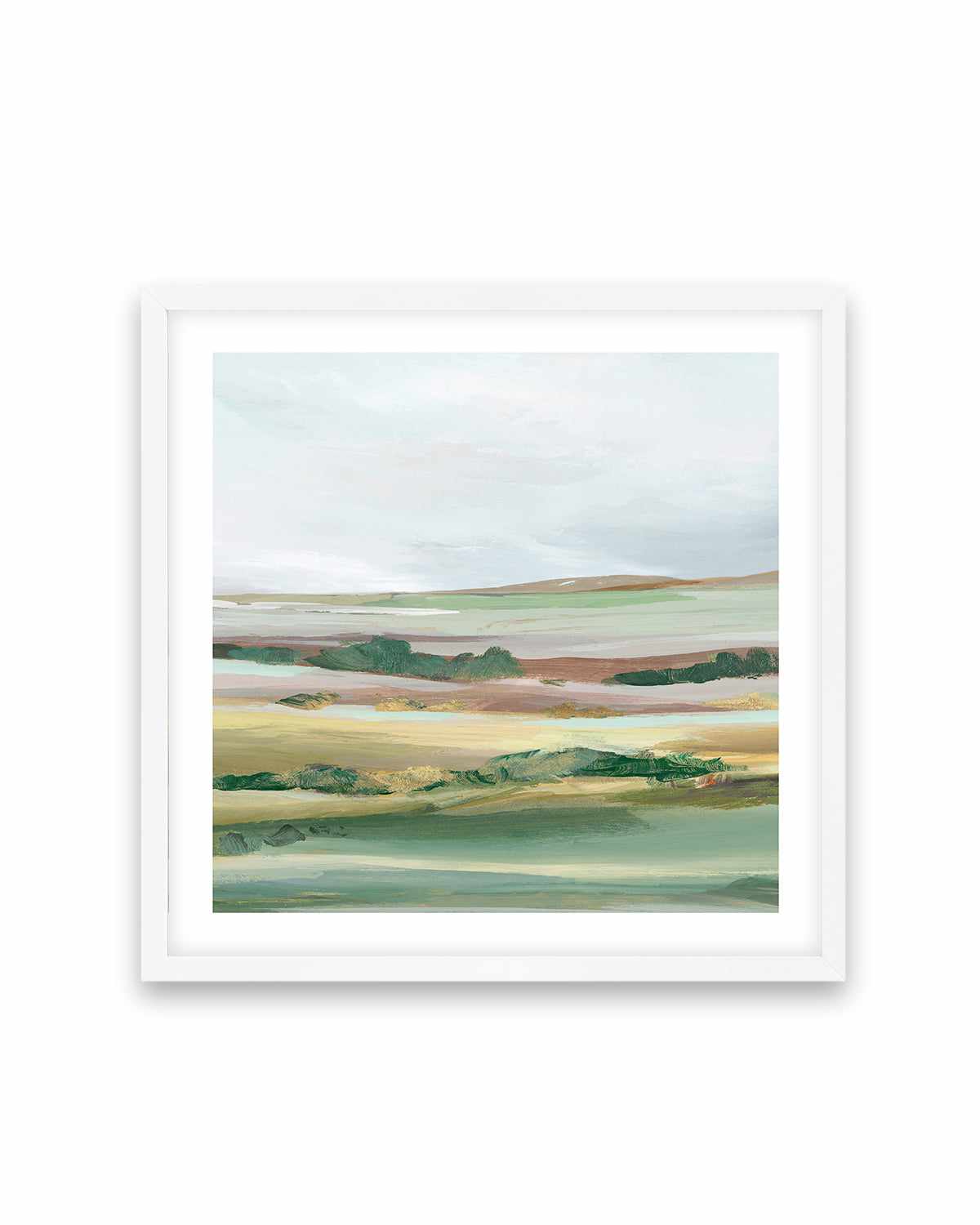 Green Pastures II Right SQ Art Print