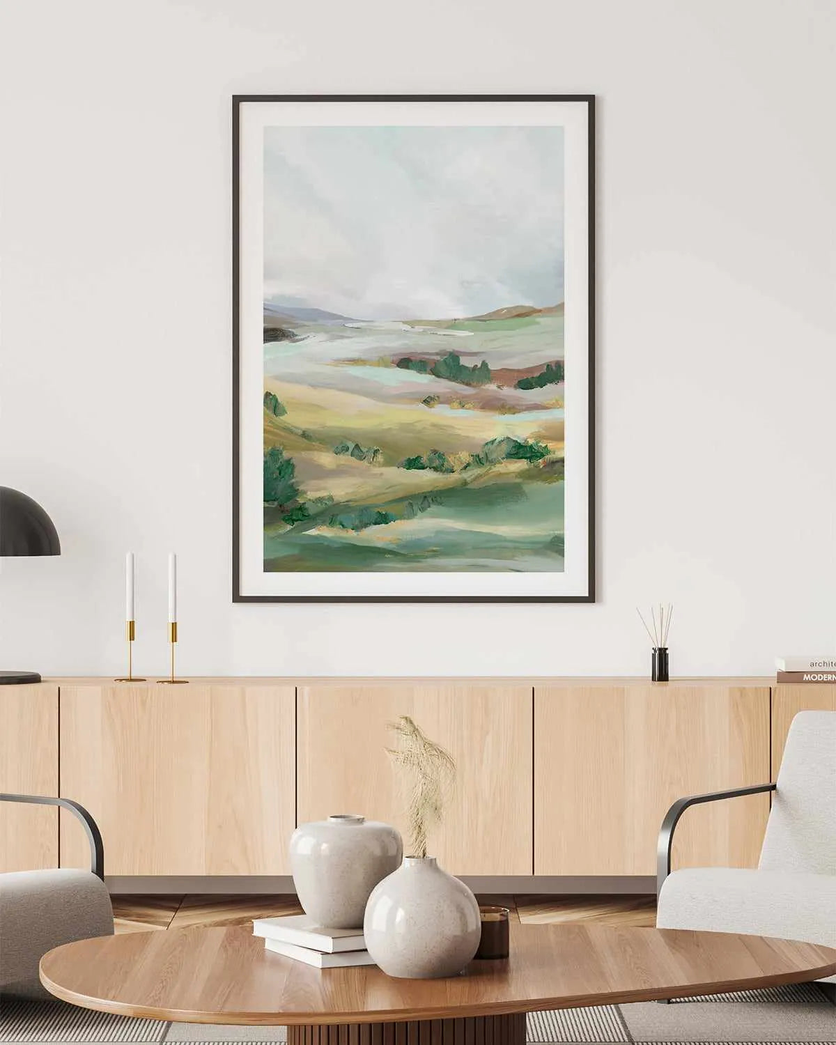 Green Pastures II Art Print from Olive et Oriel where you can shop wallpaper and artworks online