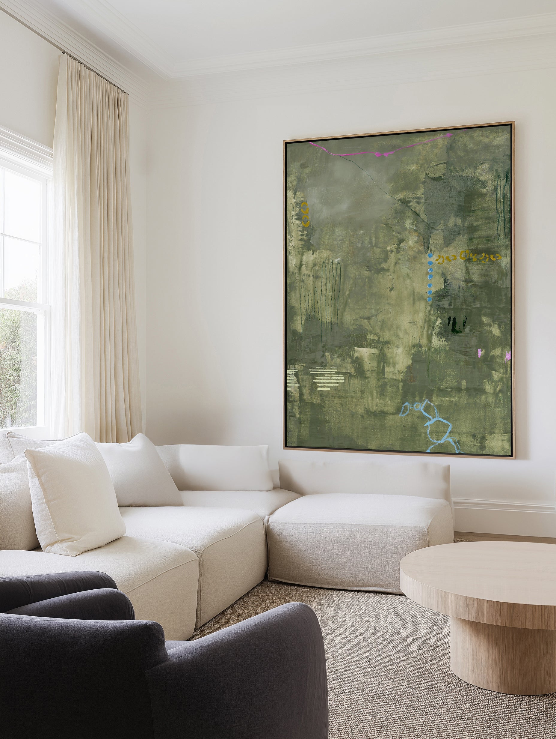 Green Petite by Design Fabrikken | Framed Canvas Art Print