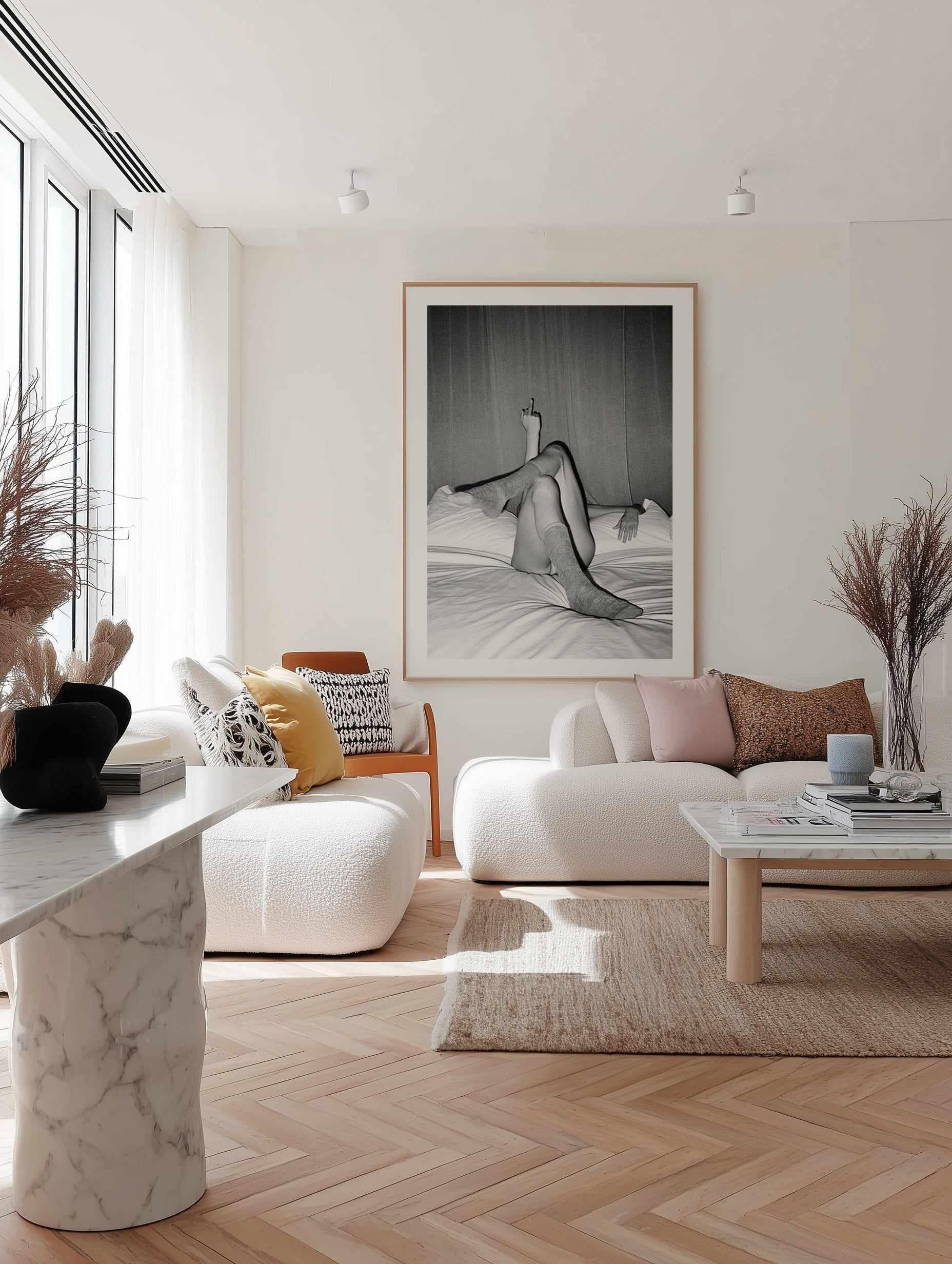 Green Room II B&W by Amy Hallam | Art Print from Olive et Oriel where you can shop wallpaper and artworks online