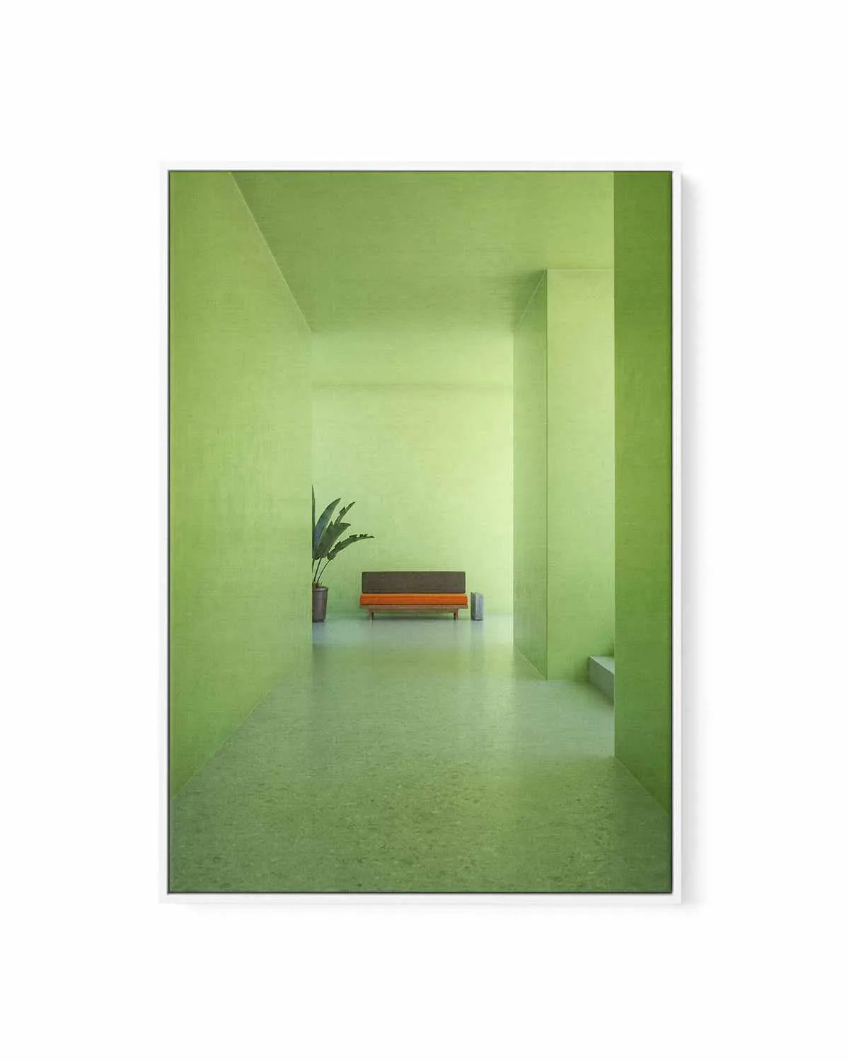 Green Room by Guachinarte | Framed Canvas Art Print from Olive et Oriel where you can shop wallpaper and artworks online