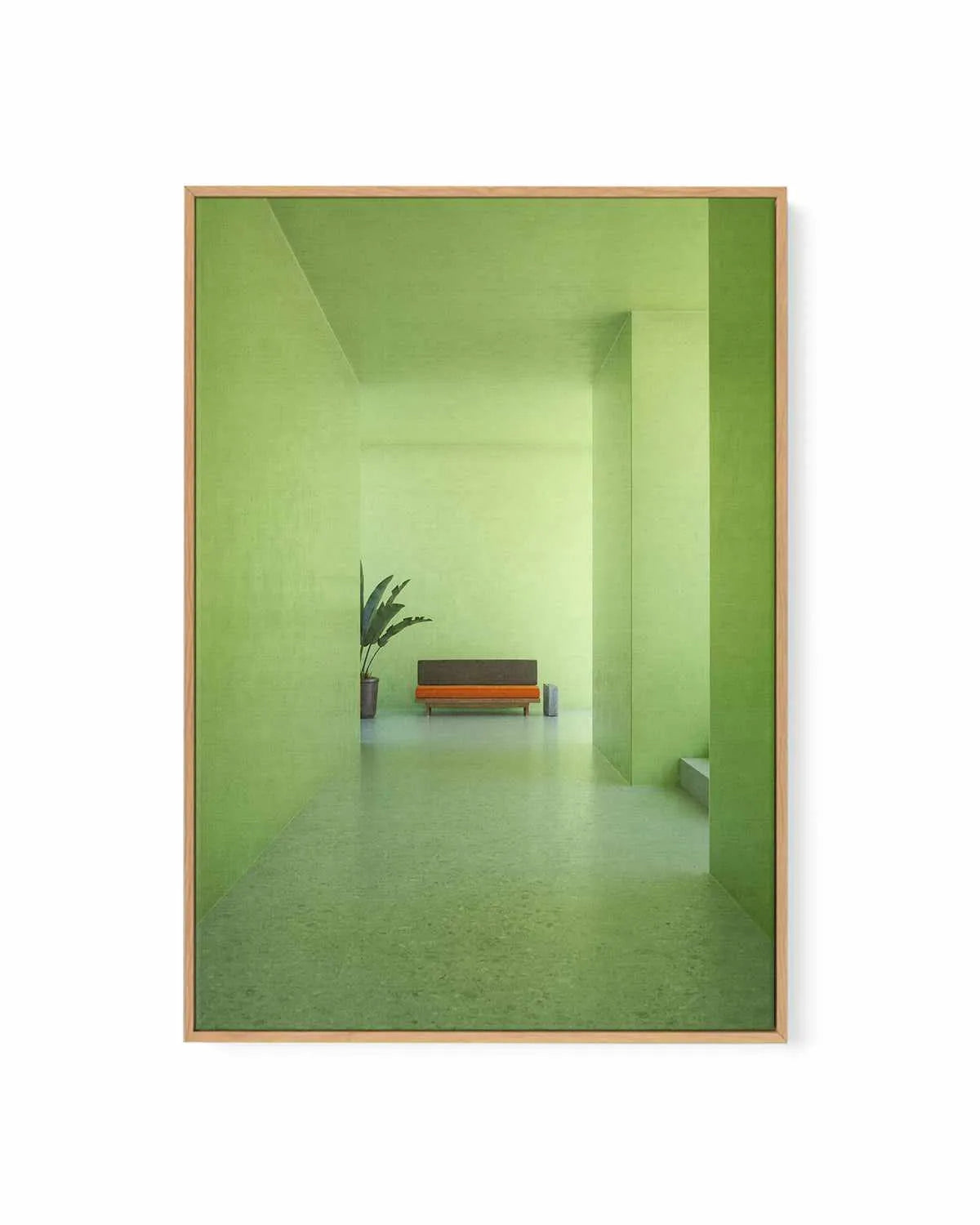 Green Room by Guachinarte | Framed Canvas Art Print from Olive et Oriel where you can shop wallpaper and artworks online