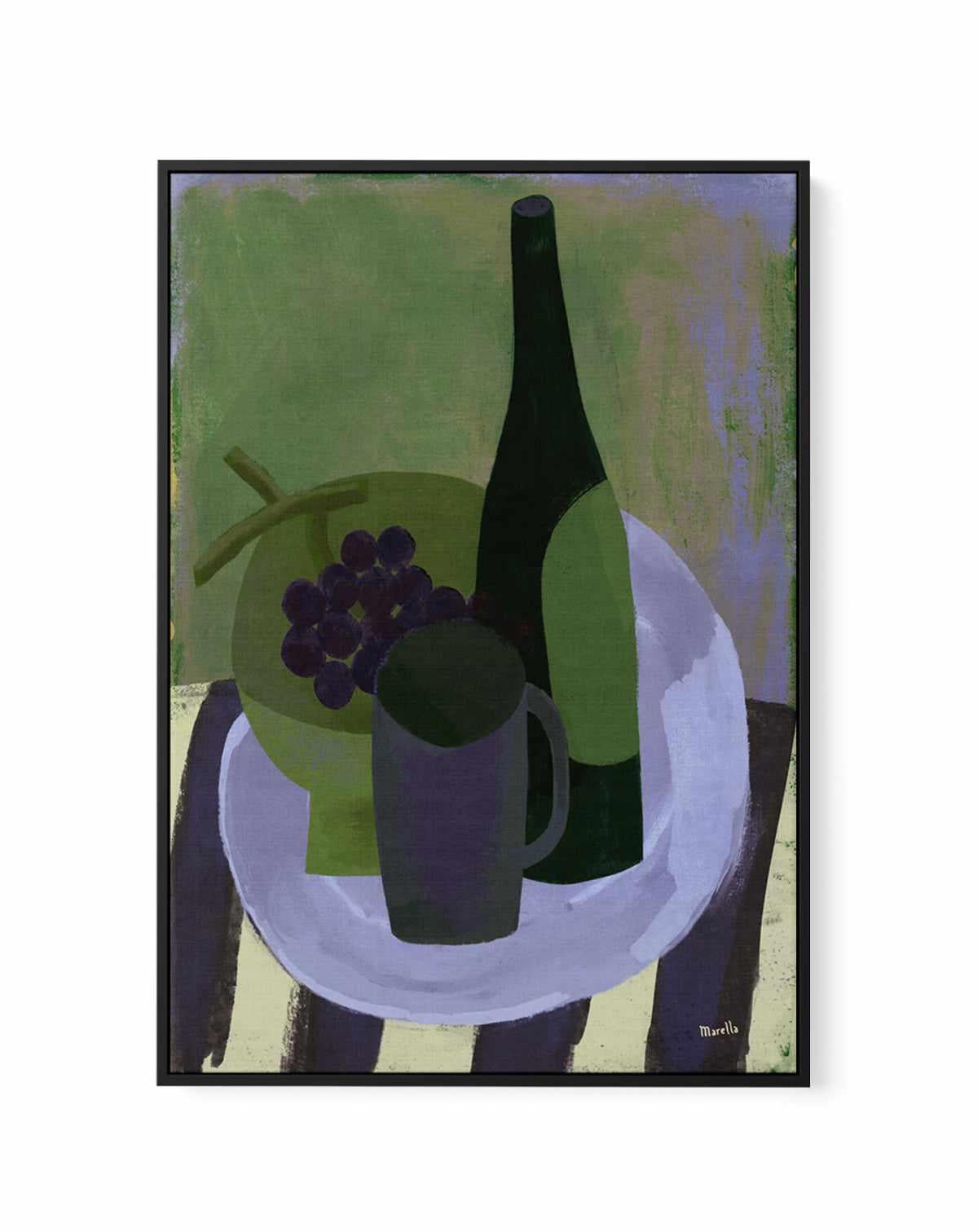 Green Still Life by Marco Marella | Framed Canvas Art Print from Olive et Oriel where you can shop wallpaper and artworks online