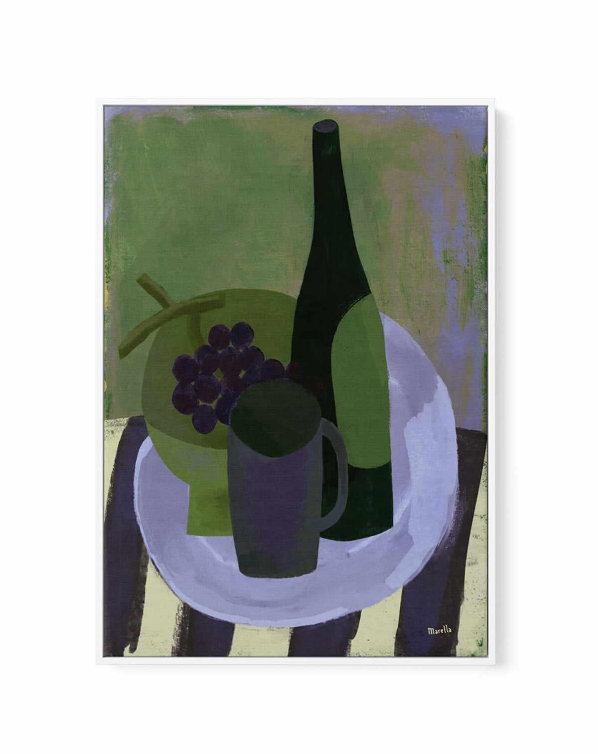 Green Still Life by Marco Marella | Framed Canvas Art Print from Olive et Oriel where you can shop wallpaper and artworks online