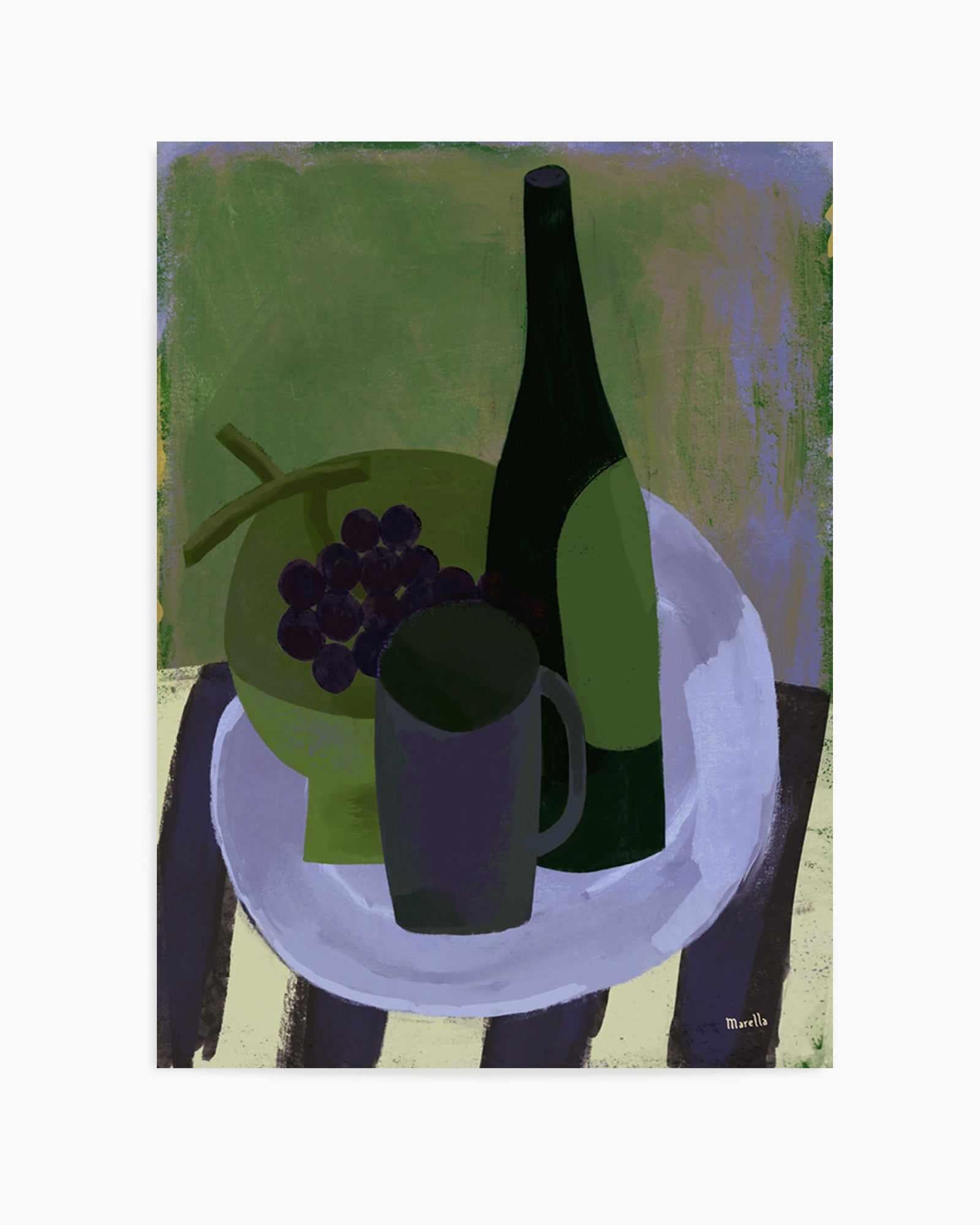 Green Still Life by Marco Marella | Art Print from Olive et Oriel where you can shop wallpaper and artworks online