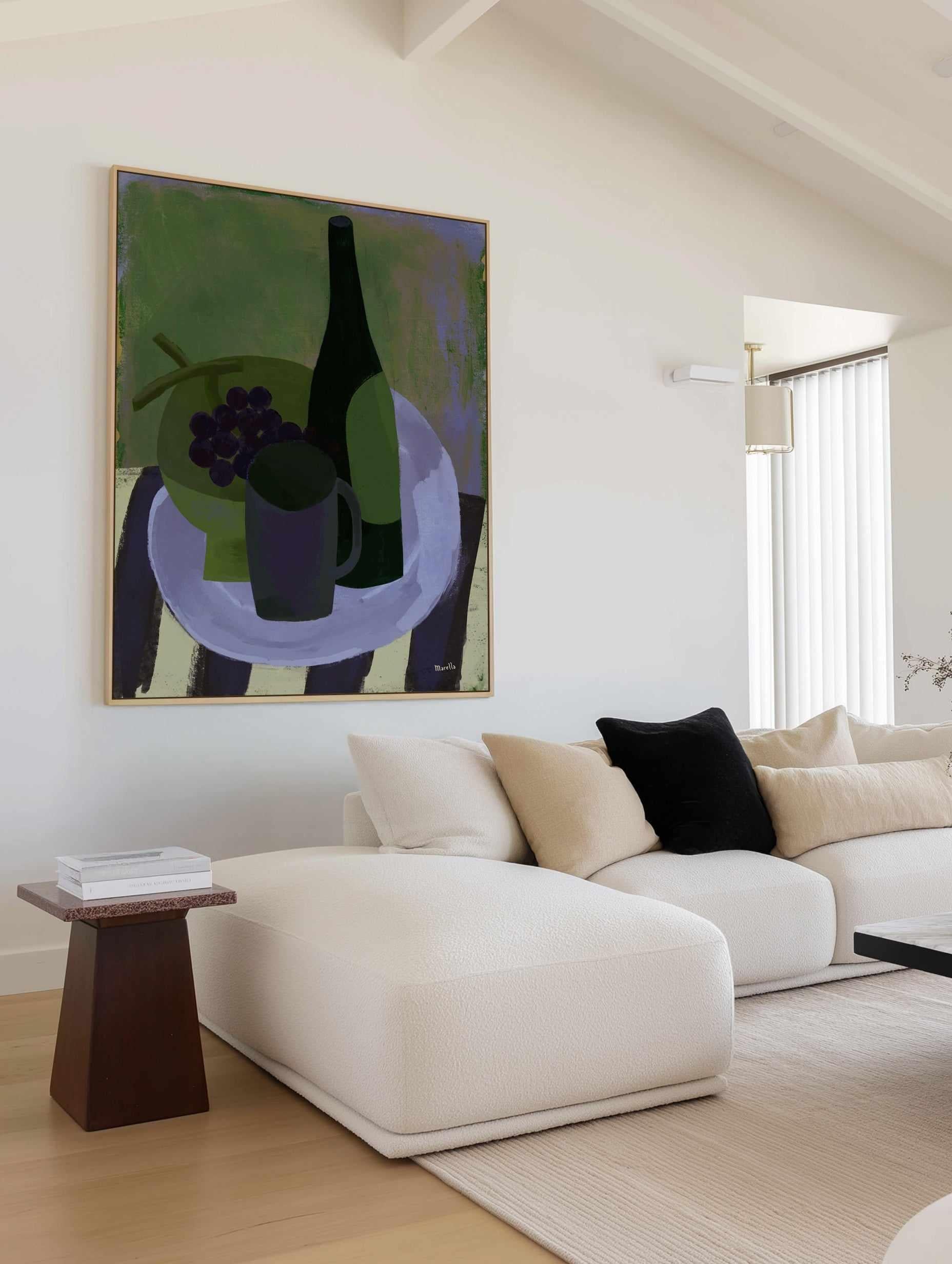 Green Still Life by Marco Marella | Framed Canvas Art Print from Olive et Oriel where you can shop wallpaper and artworks online