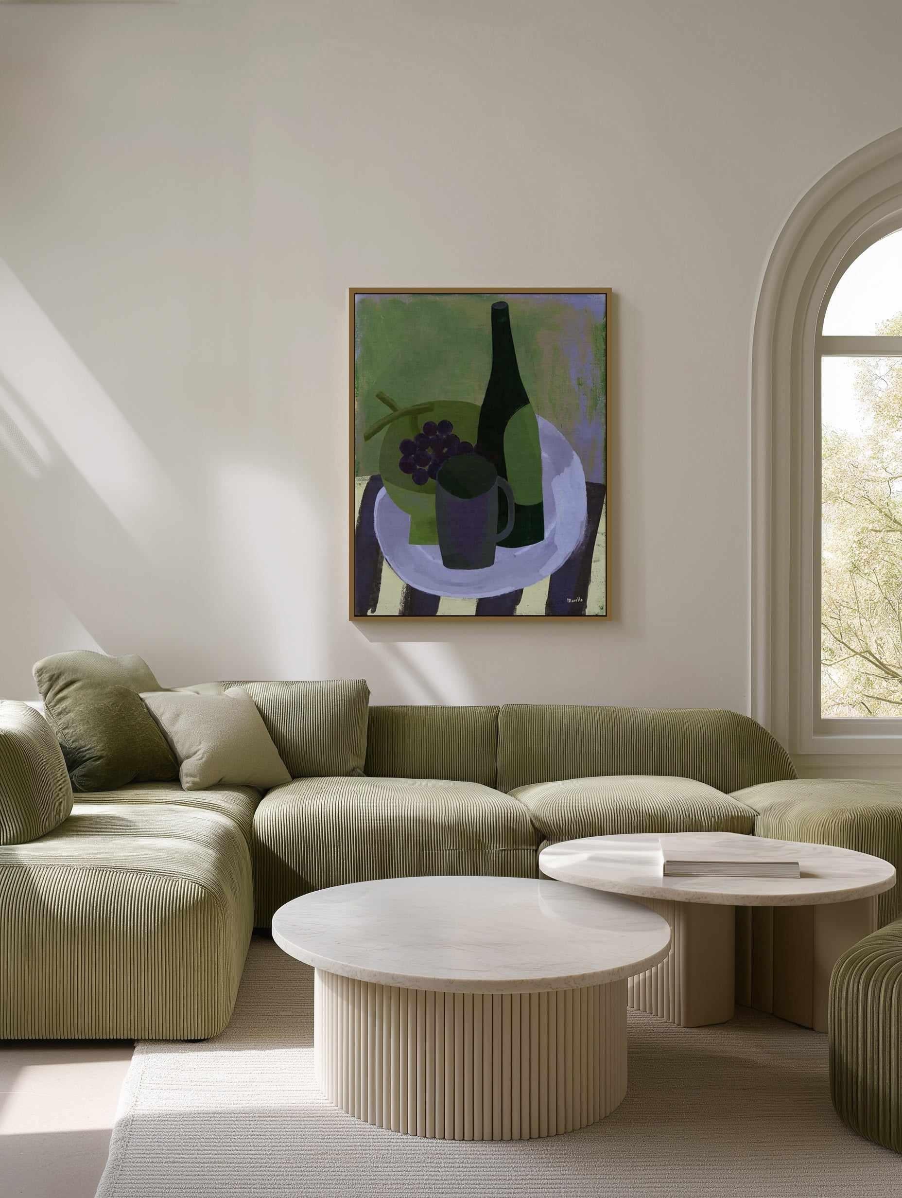 Green Still Life by Marco Marella | Framed Canvas Art Print from Olive et Oriel where you can shop wallpaper and artworks online