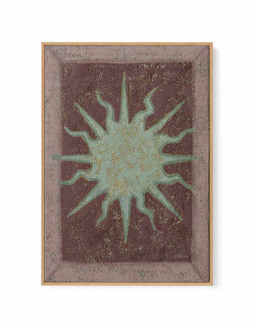 Green Sun by Julie Celina | Framed Canvas Art Print from Olive et Oriel where you can shop wallpaper and artworks online