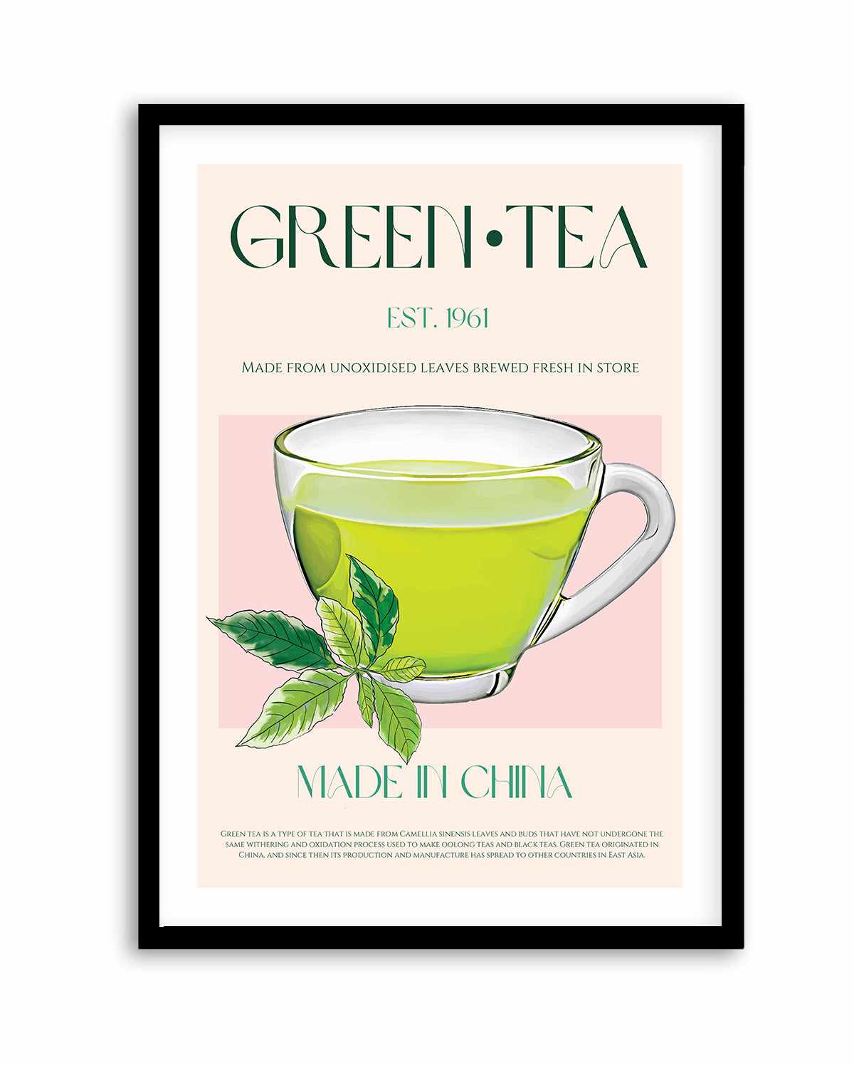 Green Tea By Nazma Khokbar | Art Print from Olive et Oriel where you can shop wallpaper and artworks online