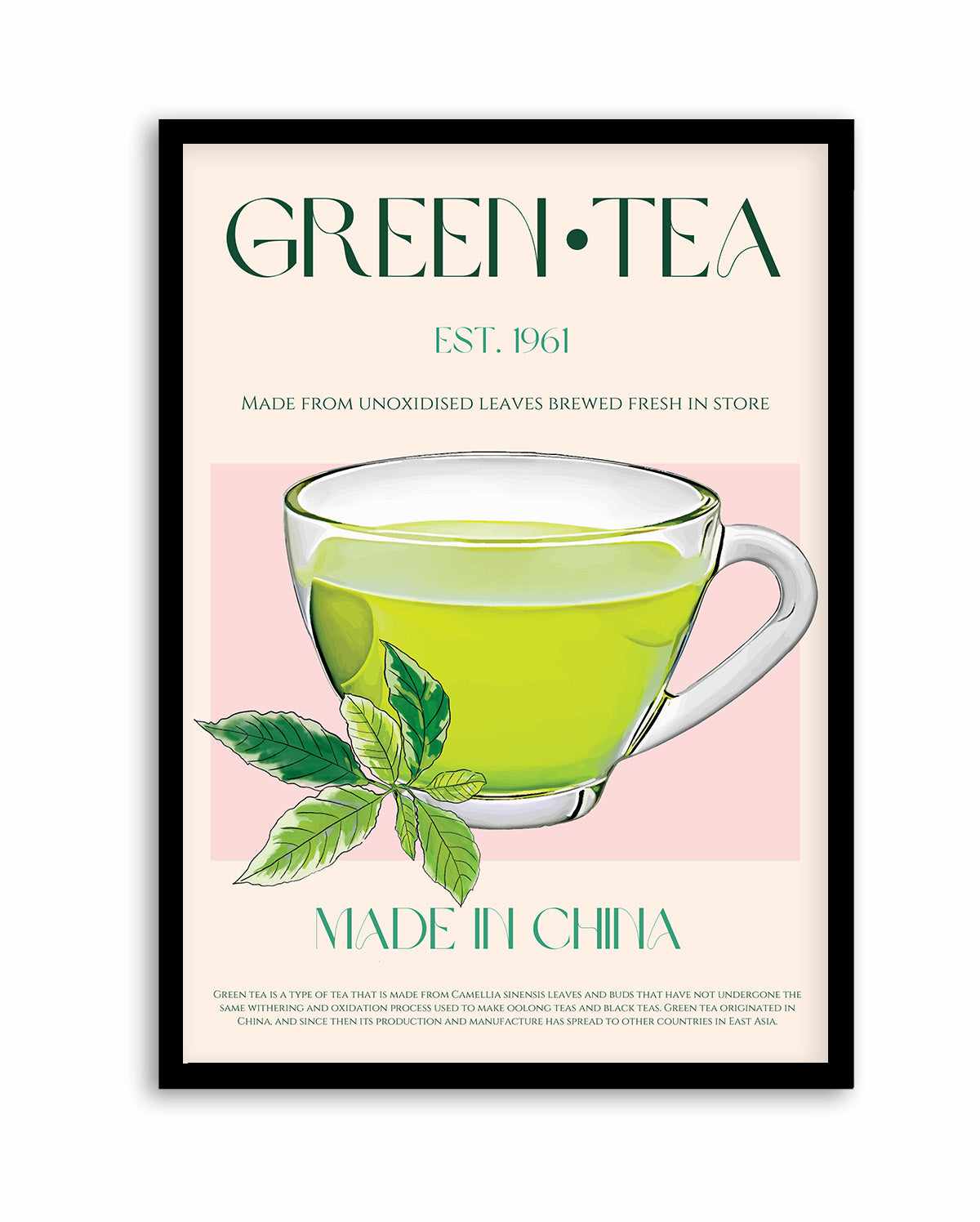 Green Tea By Nazma Khokbar | Art Print from Olive et Oriel where you can shop wallpaper and artworks online