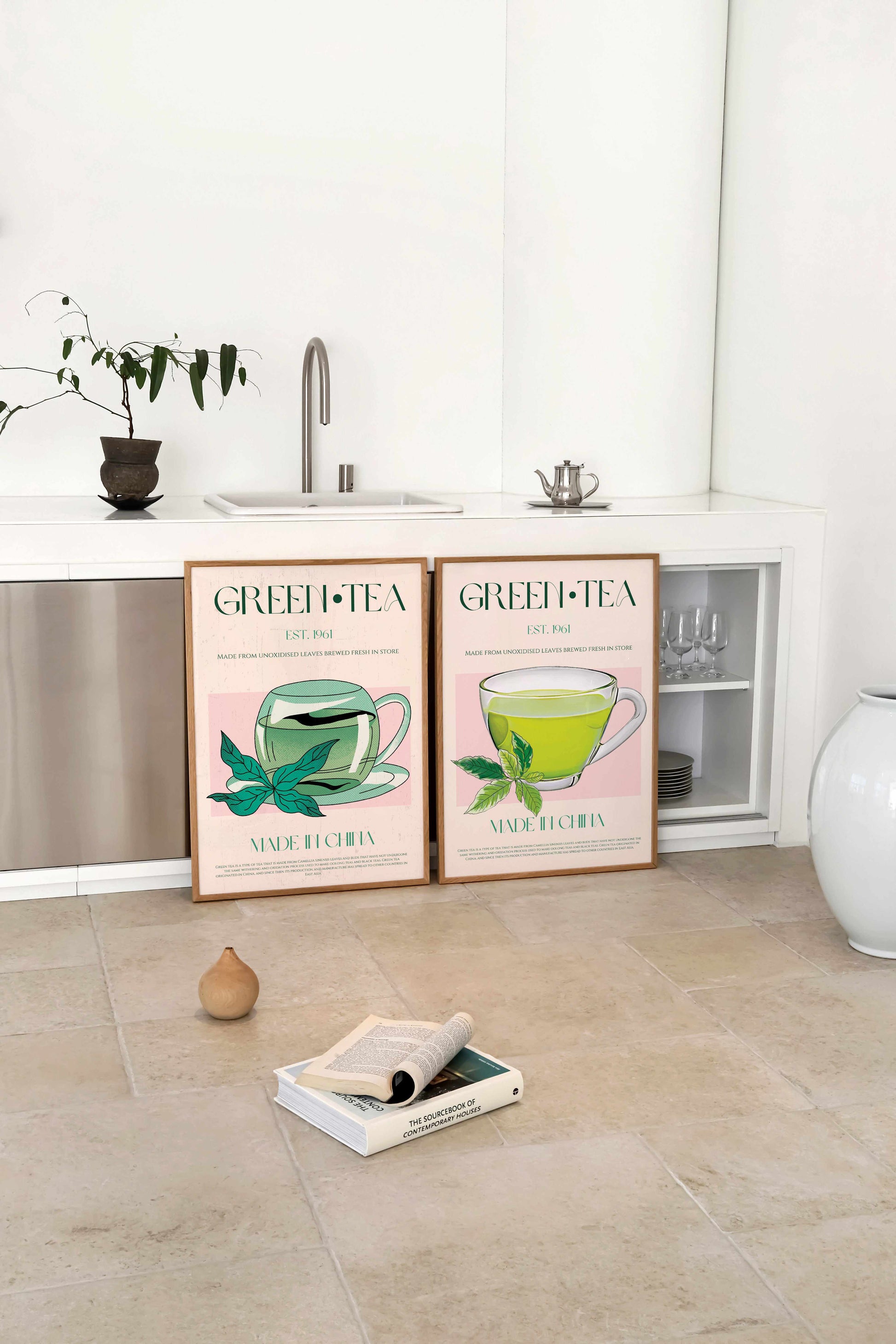 Green Tea By Nazma Khokbar | Art Print from Olive et Oriel where you can shop wallpaper and artworks online