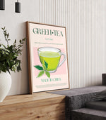 Green Tea By Nazma Khokbar | Framed Canvas Art Print