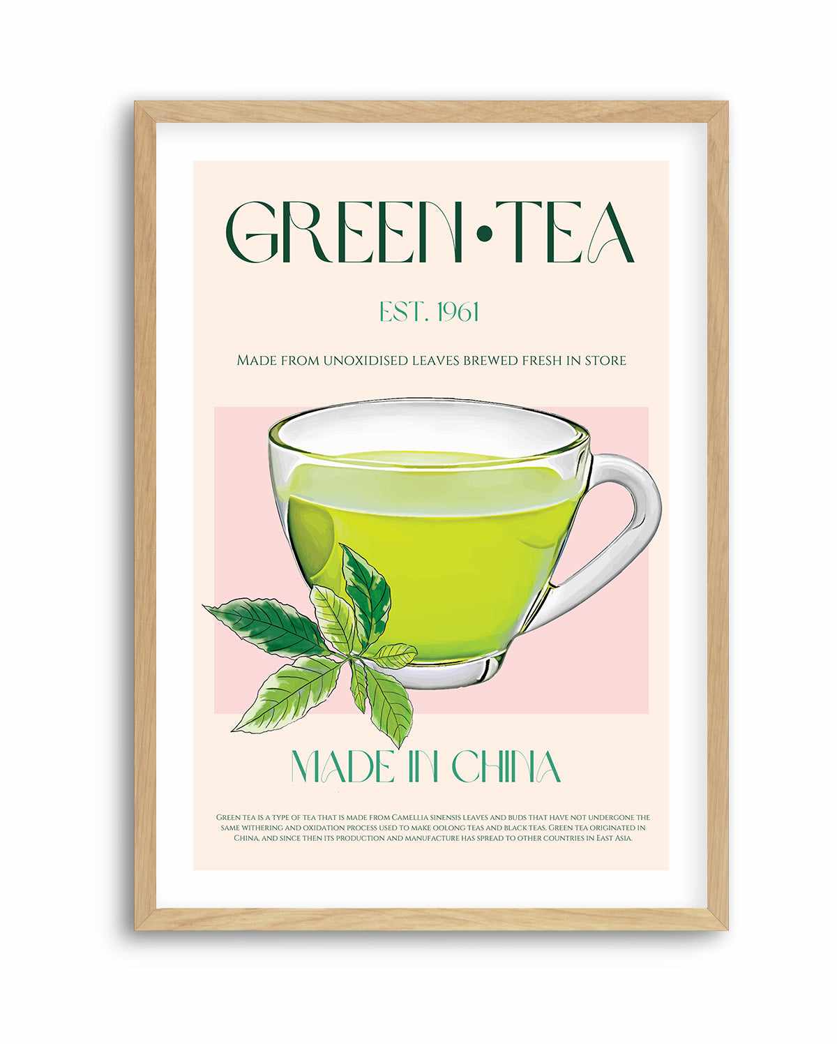 Green Tea By Nazma Khokbar | Art Print from Olive et Oriel where you can shop wallpaper and artworks online