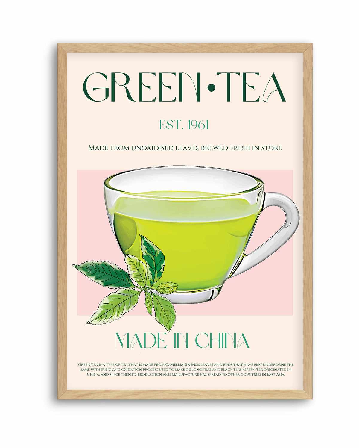 Green Tea By Nazma Khokbar | Art Print from Olive et Oriel where you can shop wallpaper and artworks online
