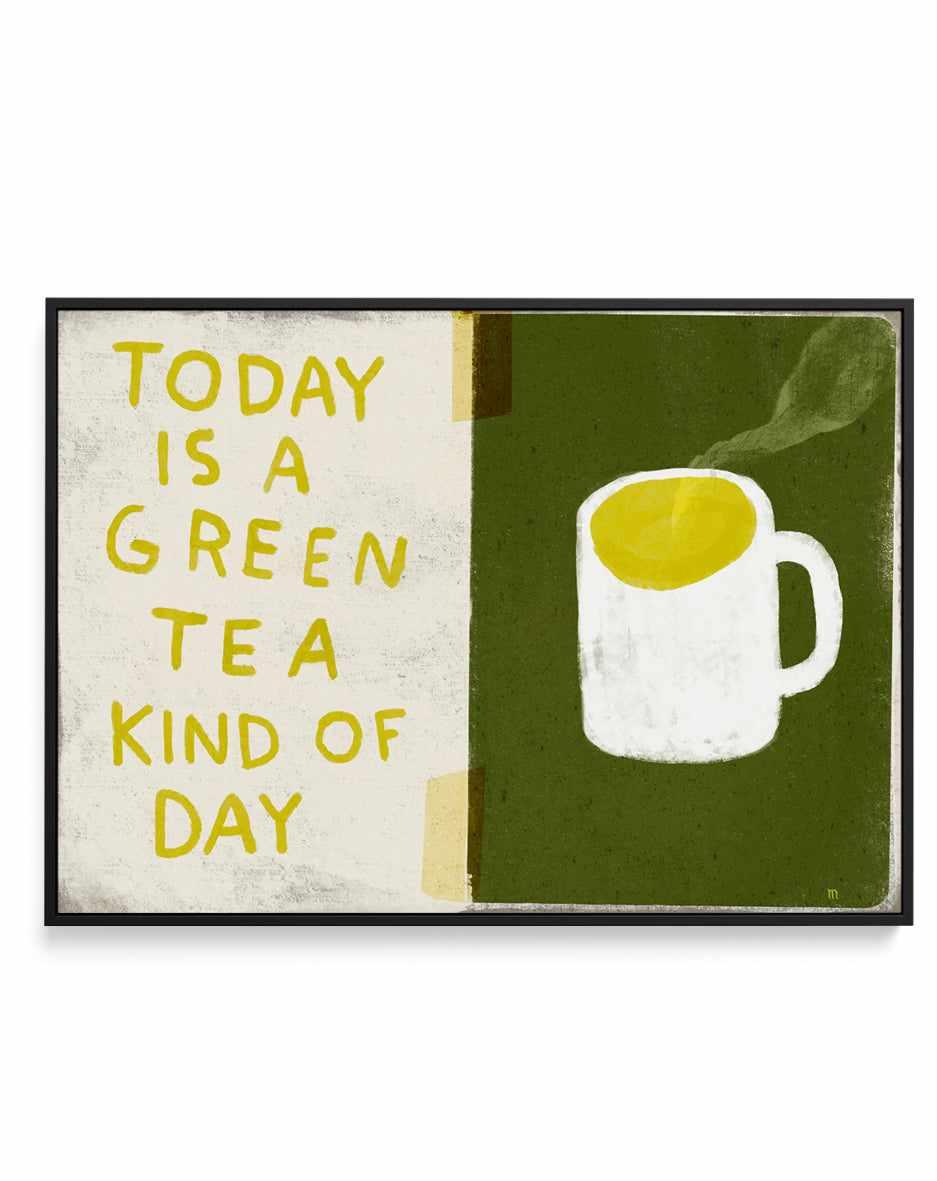 Green Tea Day by Marco Marella | Framed Canvas Art Print from Olive et Oriel where you can shop wallpaper and artworks online