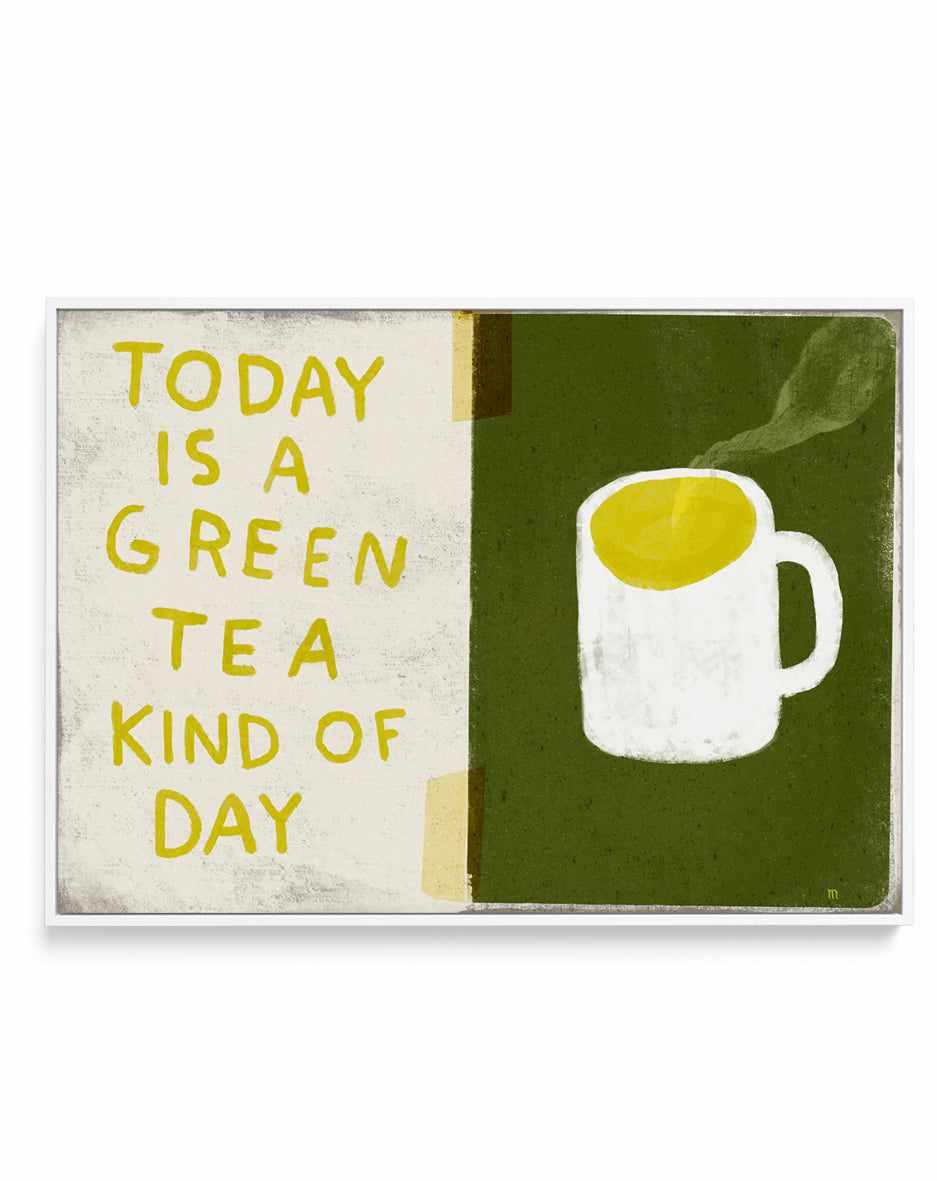 Green Tea Day by Marco Marella | Framed Canvas Art Print from Olive et Oriel where you can shop wallpaper and artworks online