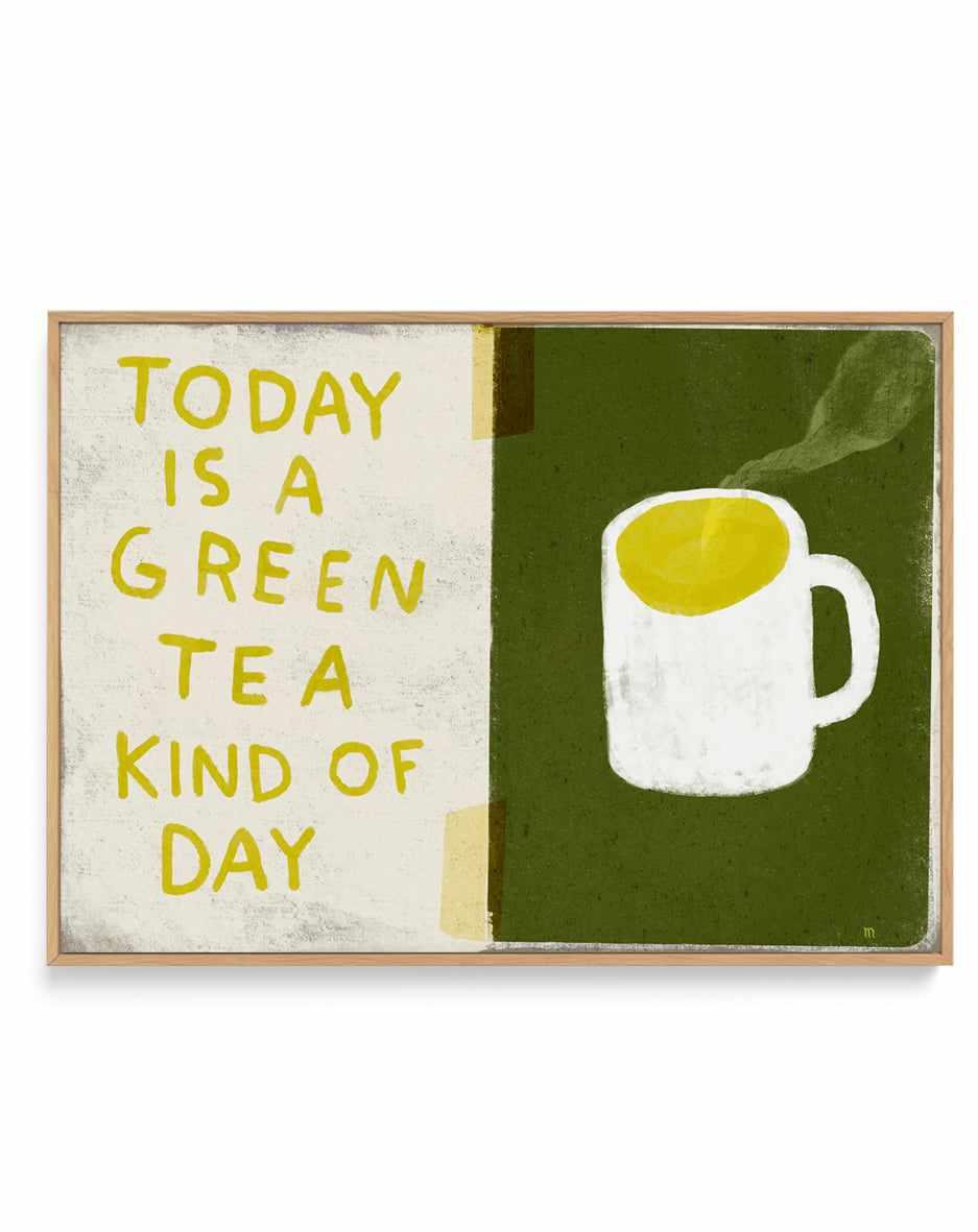 Green Tea Day by Marco Marella | Framed Canvas Art Print from Olive et Oriel where you can shop wallpaper and artworks online