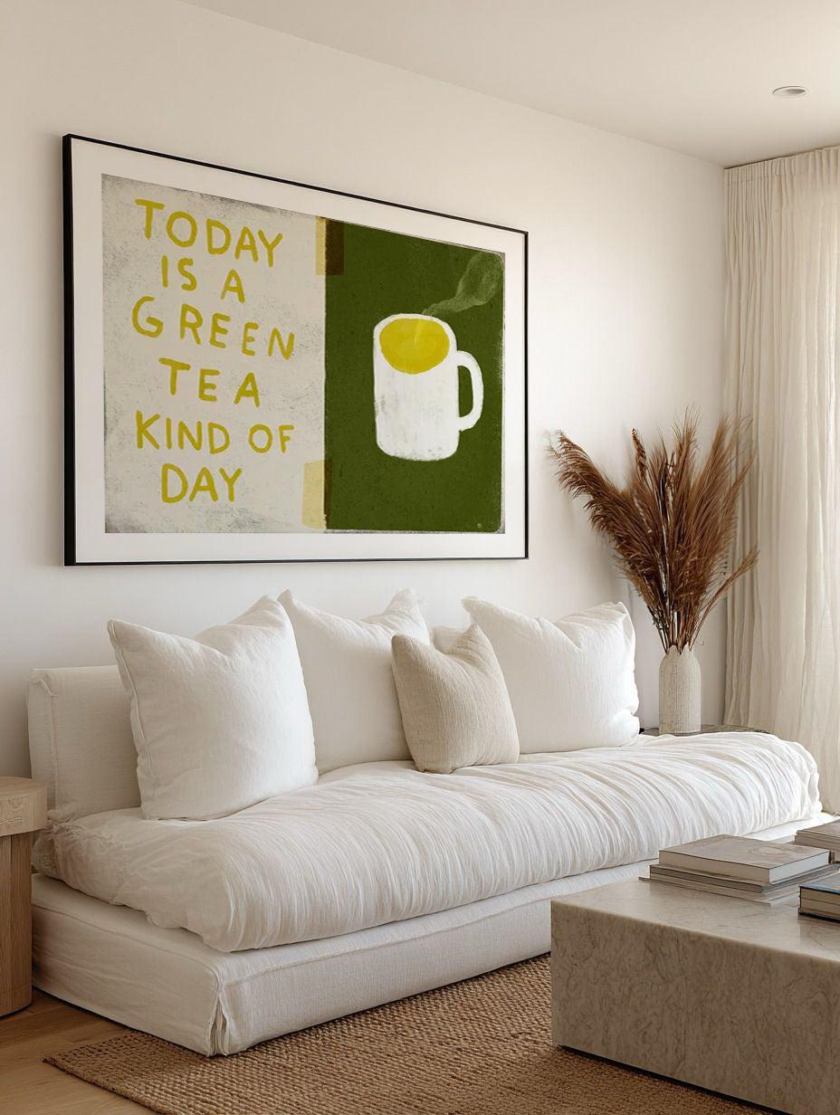 Green Tea Day by Marco Marella | Art Print from Olive et Oriel where you can shop wallpaper and artworks online