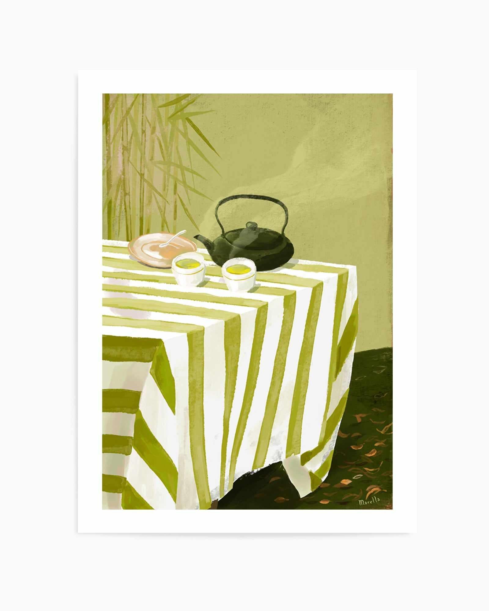 Green Tea Garden by Marco Marella | Art Print from Olive et Oriel where you can shop wallpaper and artworks online