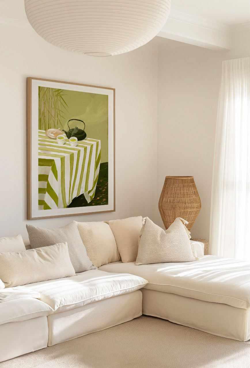 Green Tea Garden by Marco Marella | Art Print from Olive et Oriel where you can shop wallpaper and artworks online