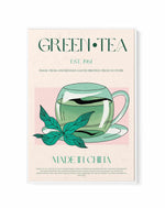 Green Tea No 01 By Nazma Khokbar | Framed Canvas Art Print