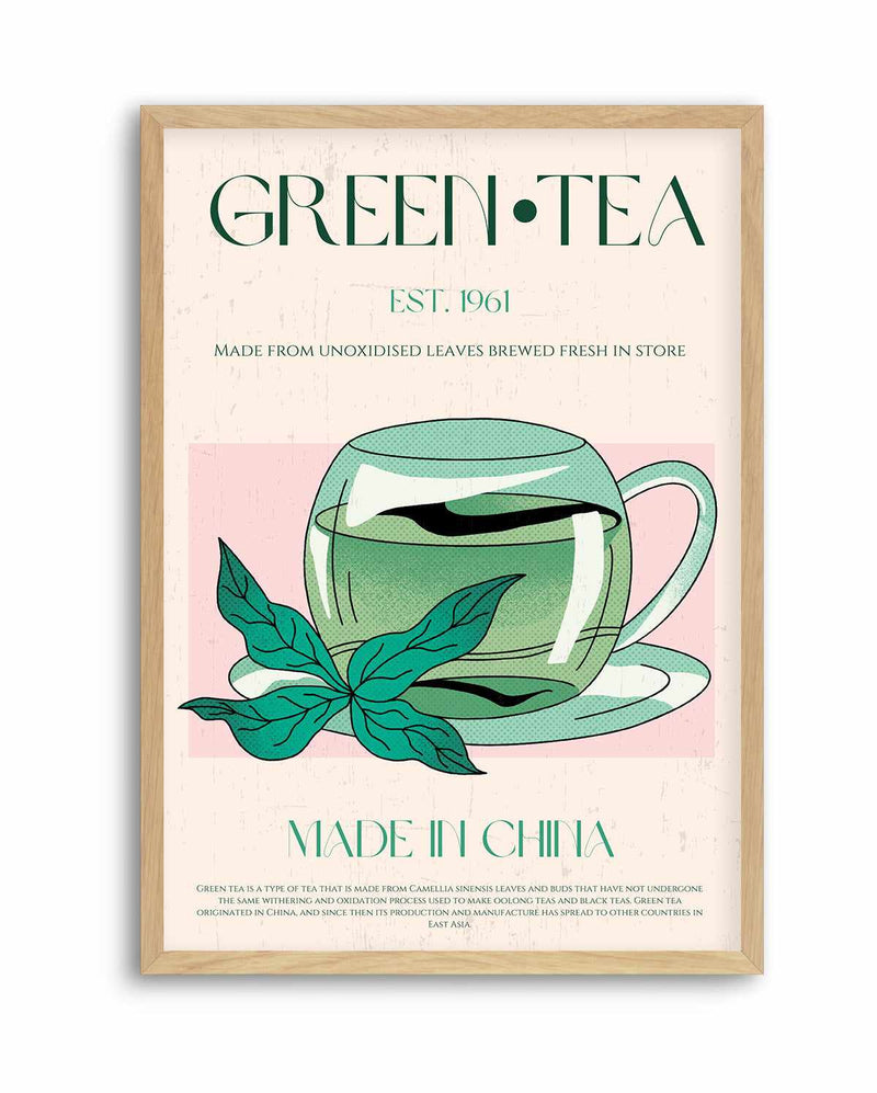 Green Tea No 01 By Nazma Khokbar | Art Print