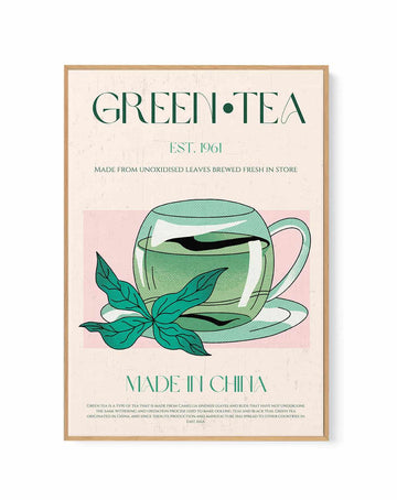 Green Tea No 01 By Nazma Khokbar | Framed Canvas Art Print from Olive et Oriel where you can shop wallpaper and artworks online