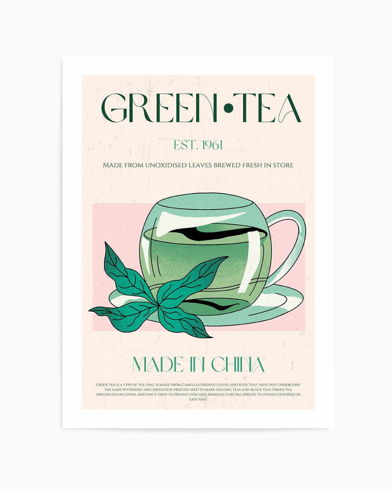 Green Tea No 01 By Nazma Khokbar | Art Print