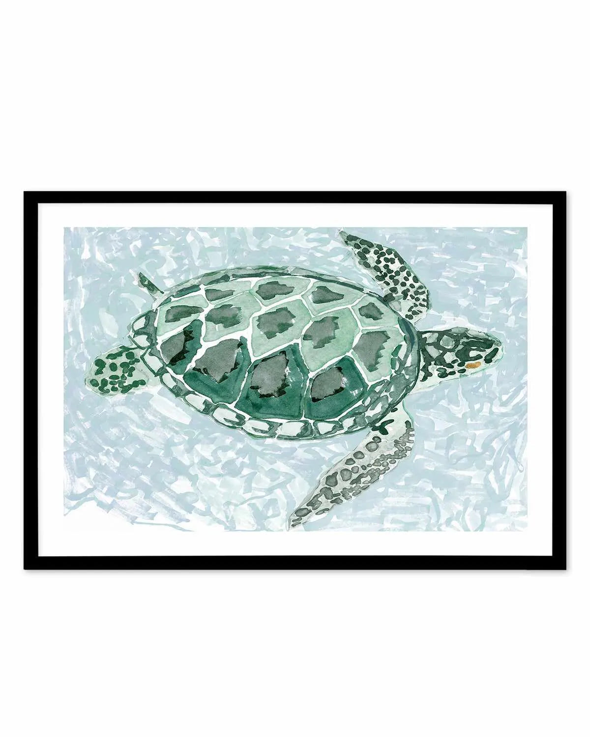 Green Turtle I Art Print from Olive et Oriel where you can shop wallpaper and artworks online