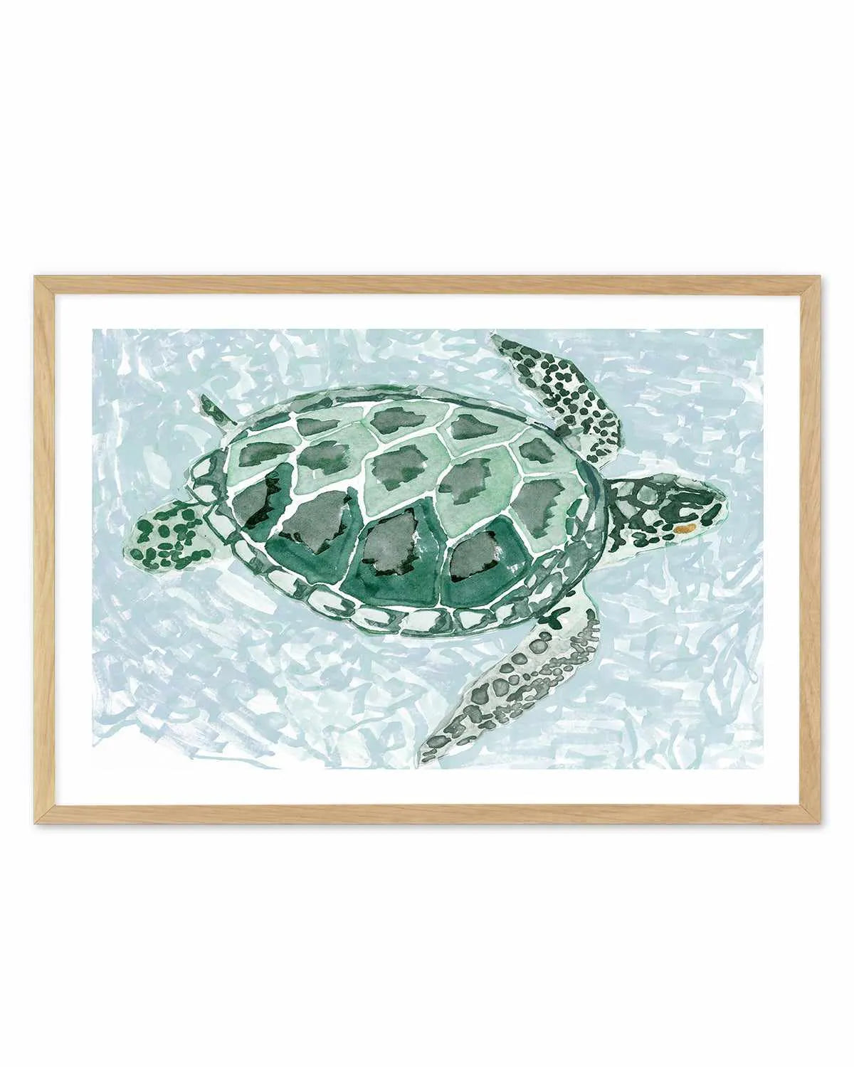 Green Turtle I Art Print from Olive et Oriel where you can shop wallpaper and artworks online
