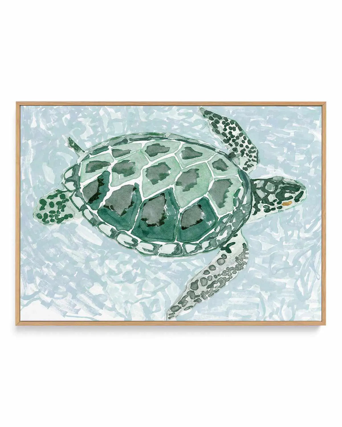 Green Turtle I | Framed Canvas Art Print from Olive et Oriel where you can shop wallpaper and artworks online