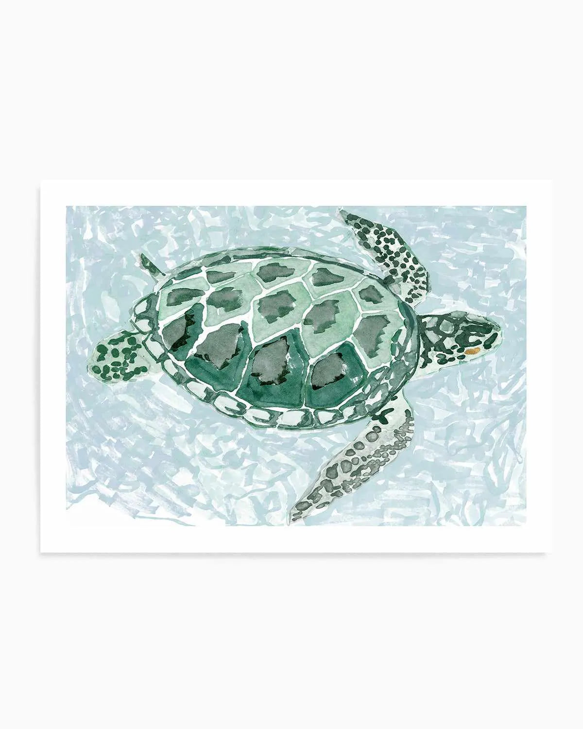 Green Turtle I Art Print from Olive et Oriel where you can shop wallpaper and artworks online