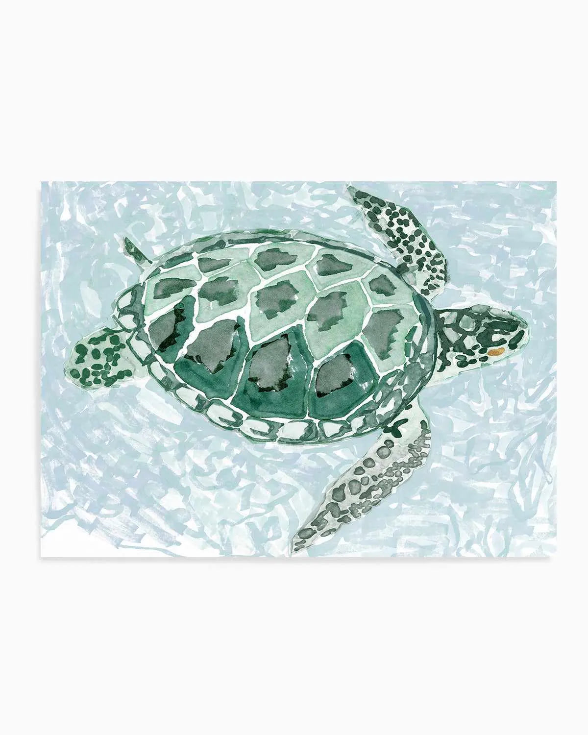 Green Turtle I Art Print from Olive et Oriel where you can shop wallpaper and artworks online