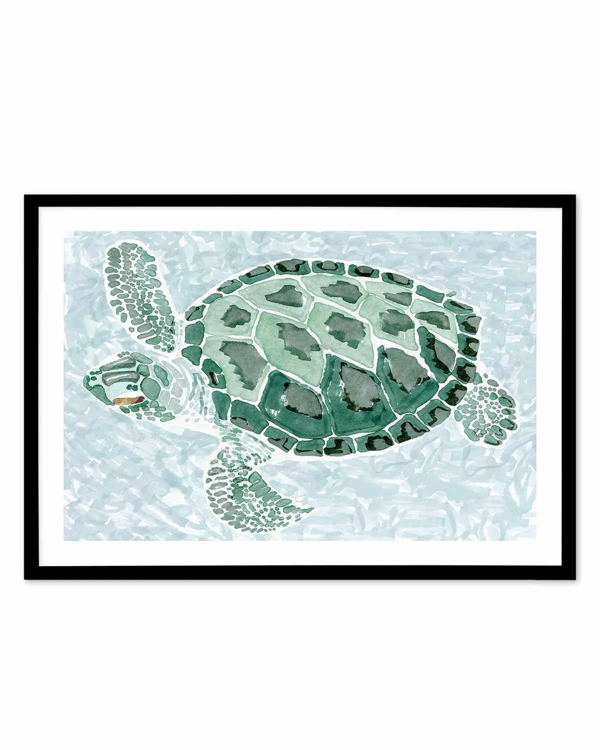 Green Turtle II Art Print from Olive et Oriel where you can shop wallpaper and artworks online