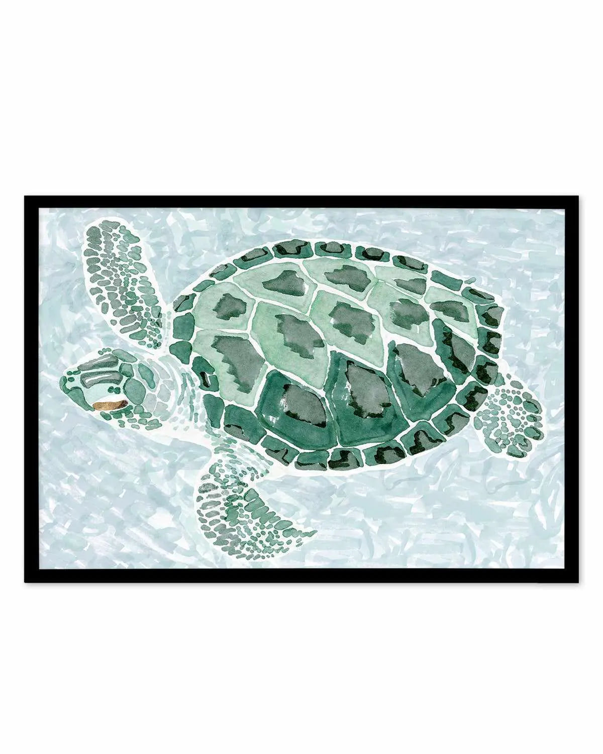 Green Turtle II Art Print from Olive et Oriel where you can shop wallpaper and artworks online