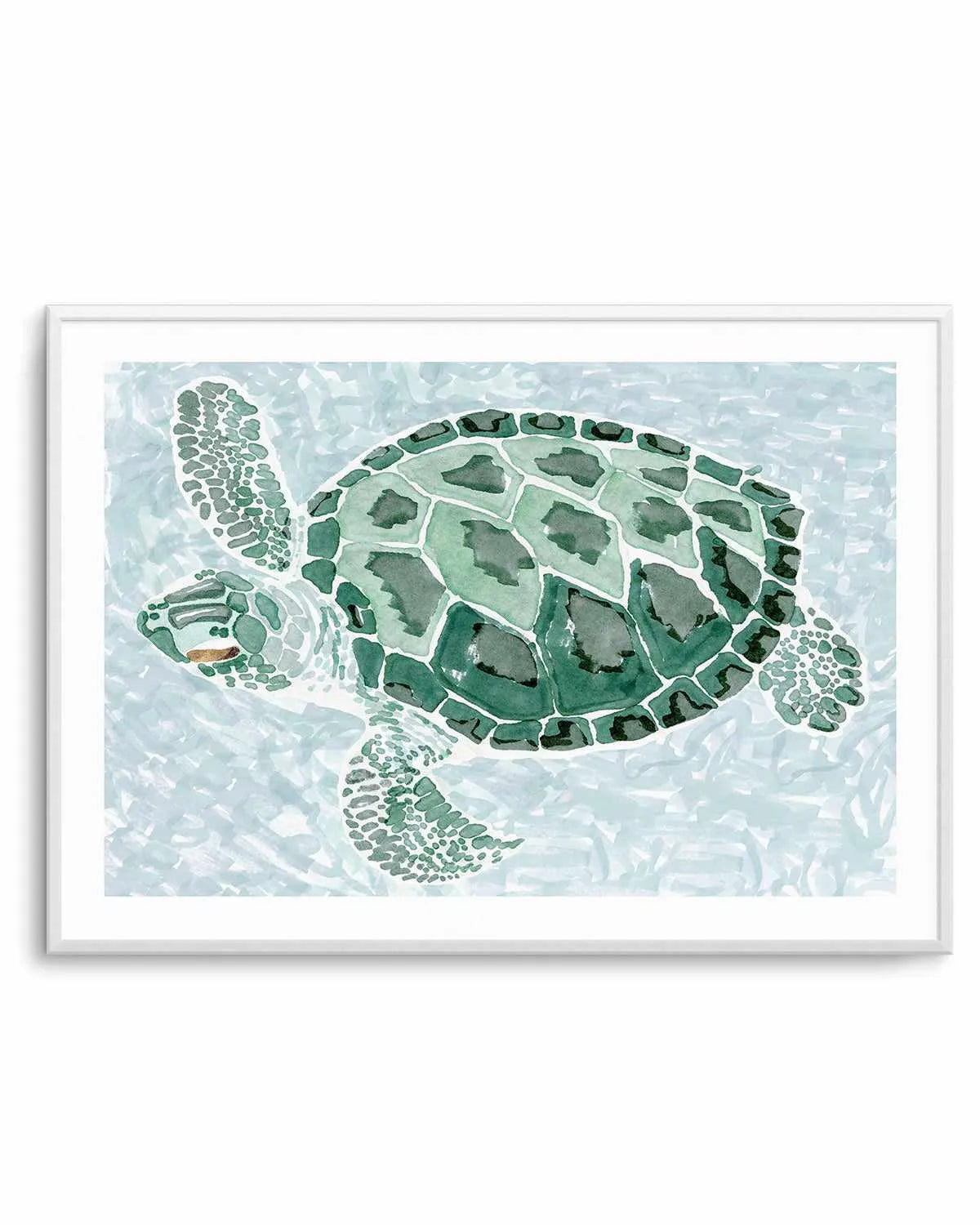 Green Turtle II Art Print from Olive et Oriel where you can shop wallpaper and artworks online