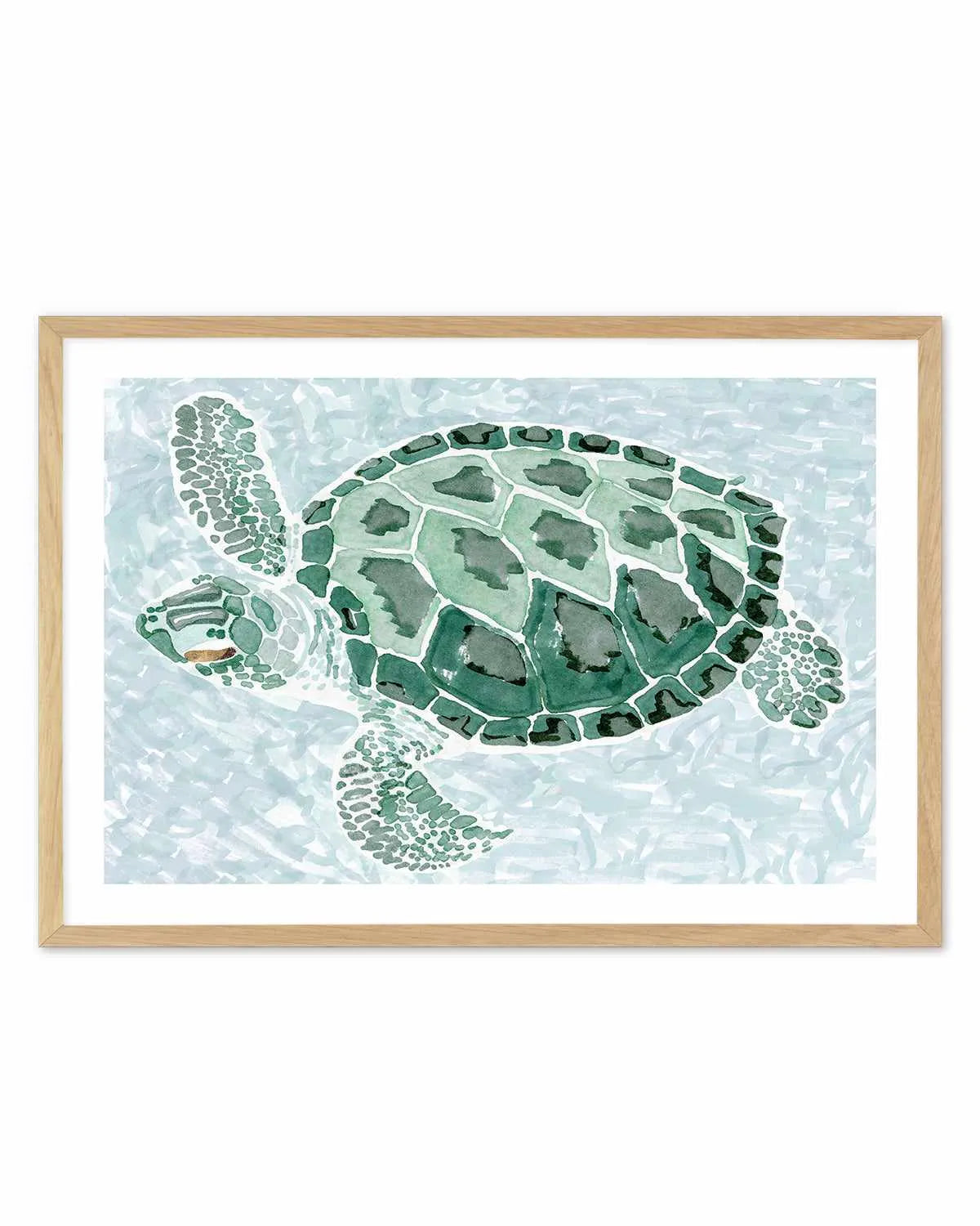 Green Turtle II Art Print from Olive et Oriel where you can shop wallpaper and artworks online
