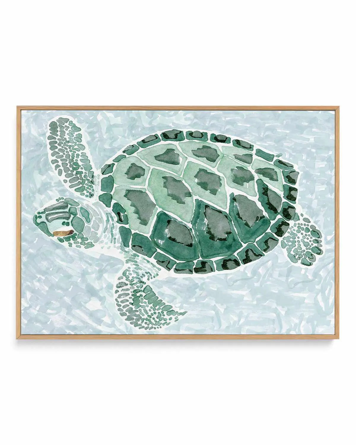 Green Turtle II | Framed Canvas Art Print from Olive et Oriel where you can shop wallpaper and artworks online