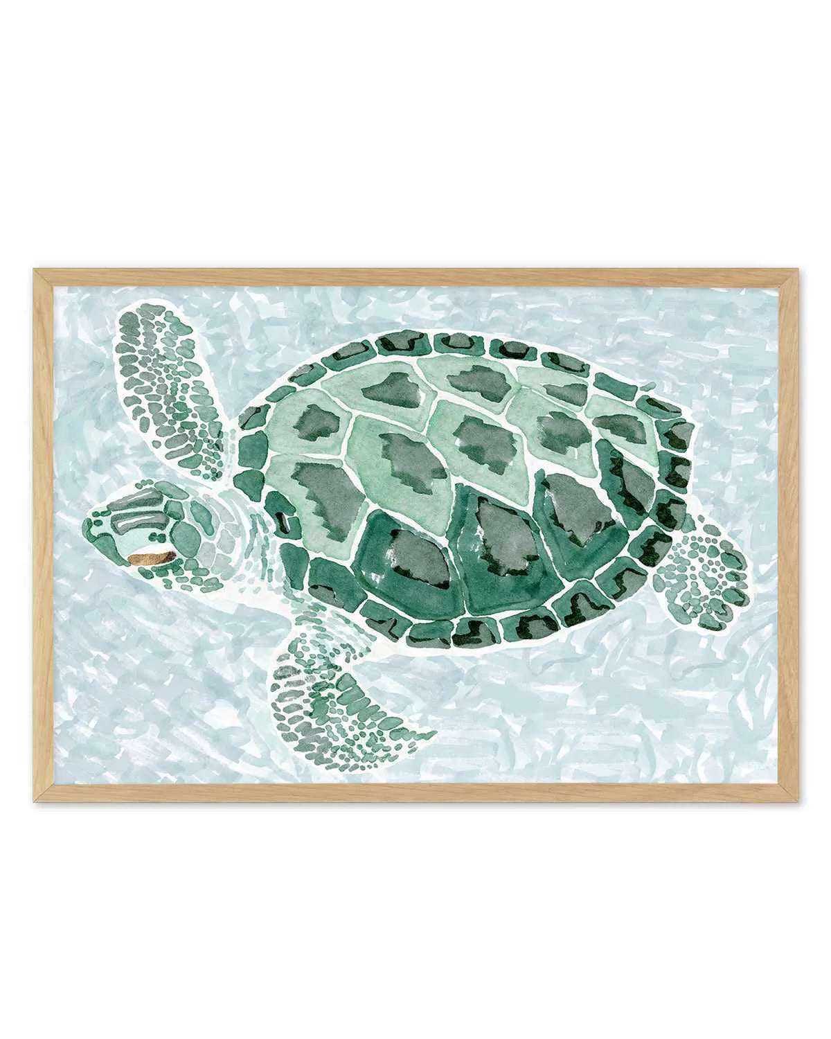 Green Turtle II Art Print from Olive et Oriel where you can shop wallpaper and artworks online