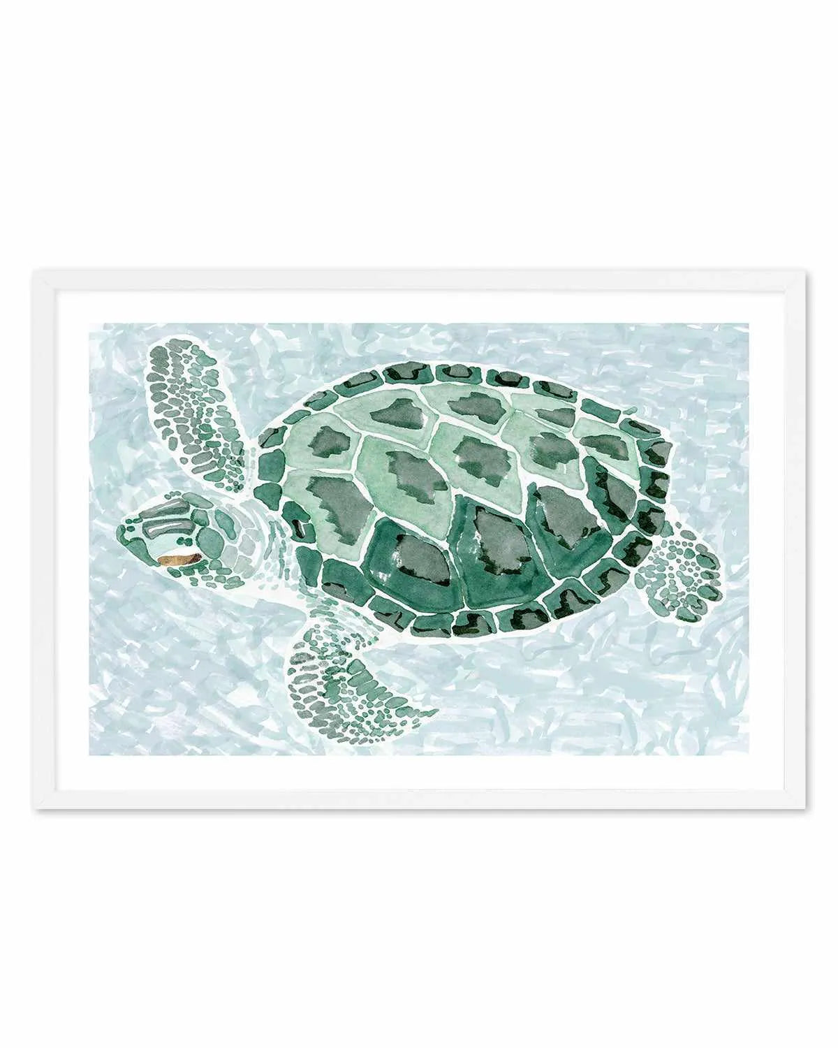 Green Turtle II Art Print from Olive et Oriel where you can shop wallpaper and artworks online