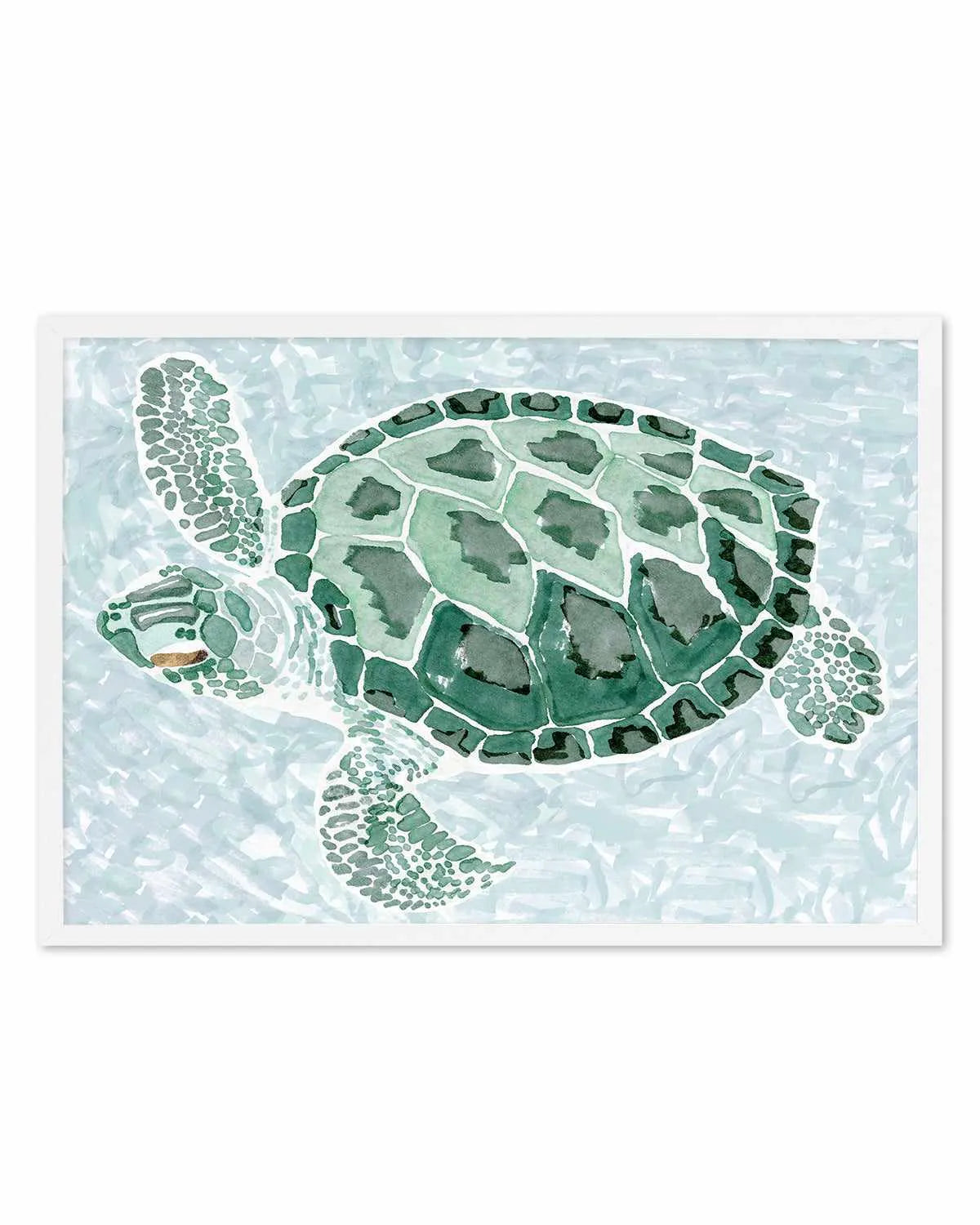 Green Turtle II Art Print from Olive et Oriel where you can shop wallpaper and artworks online