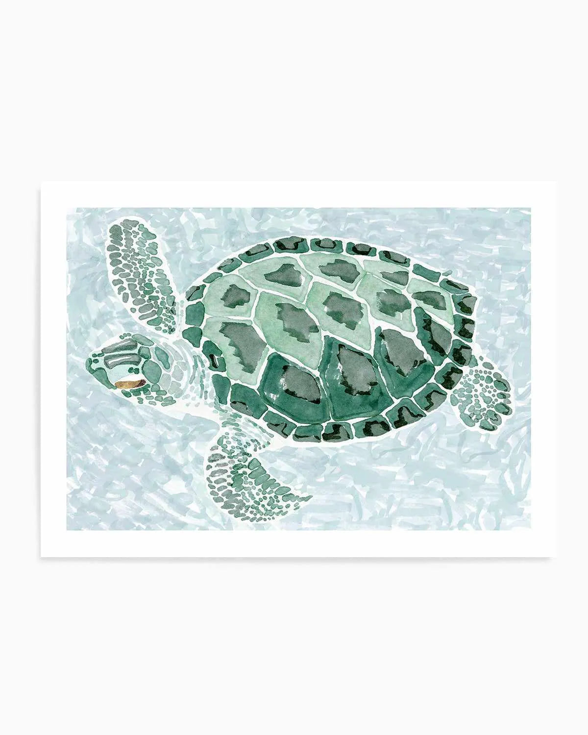 Green Turtle II Art Print from Olive et Oriel where you can shop wallpaper and artworks online