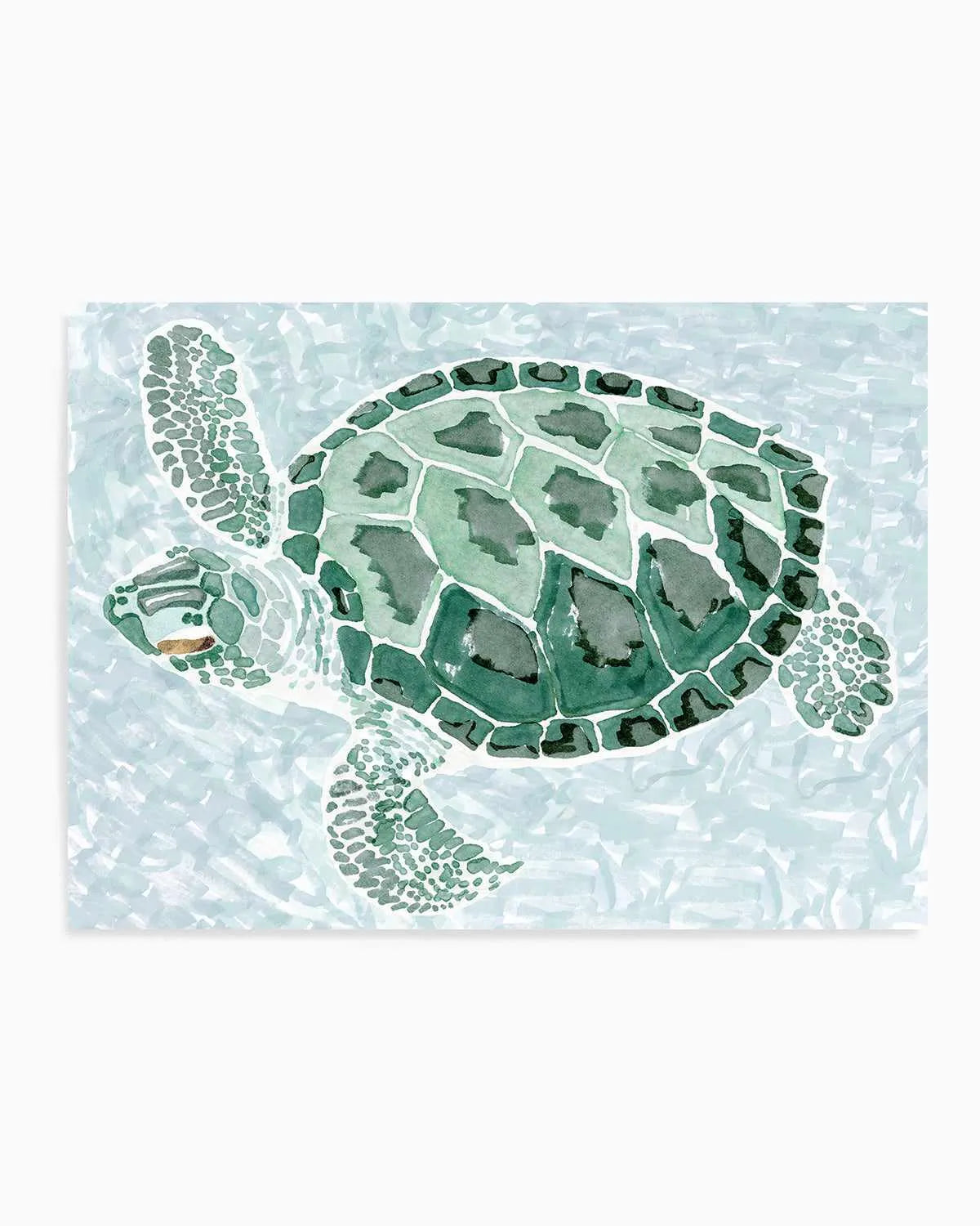 Green Turtle II Art Print from Olive et Oriel where you can shop wallpaper and artworks online