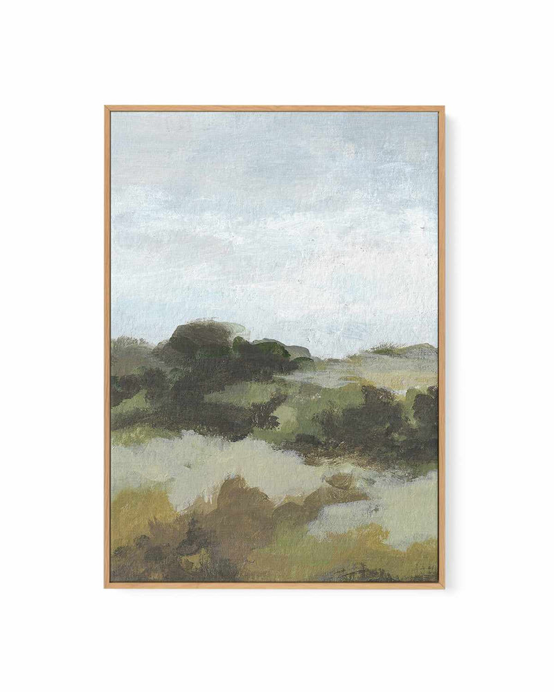 Green Mounds by Josephine Wianto | Framed Canvas Art Print