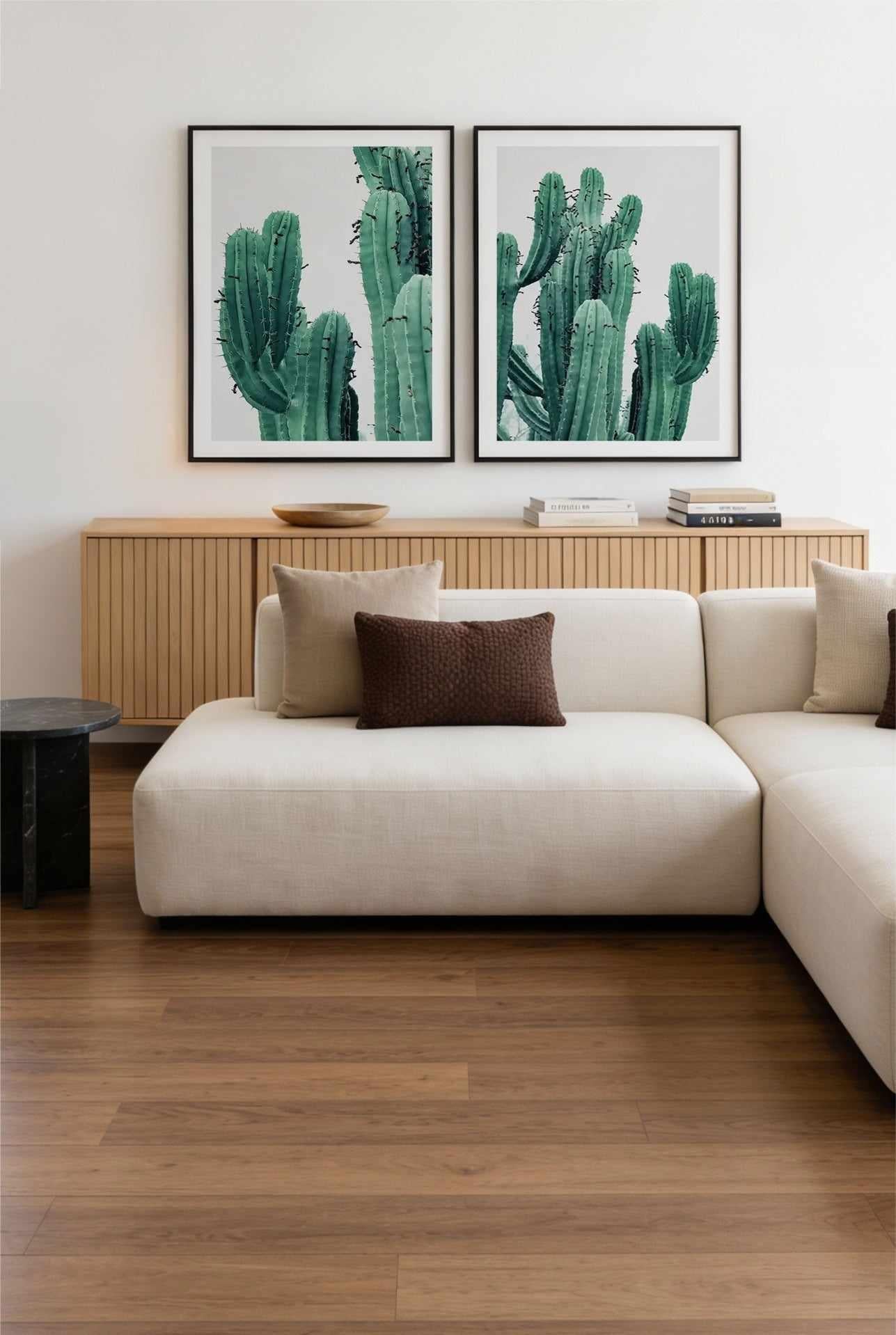 Green Cactus I & II Art Print Set of 2 | Matching Wall Art from Olive et Oriel where you can shop wallpaper and artworks online